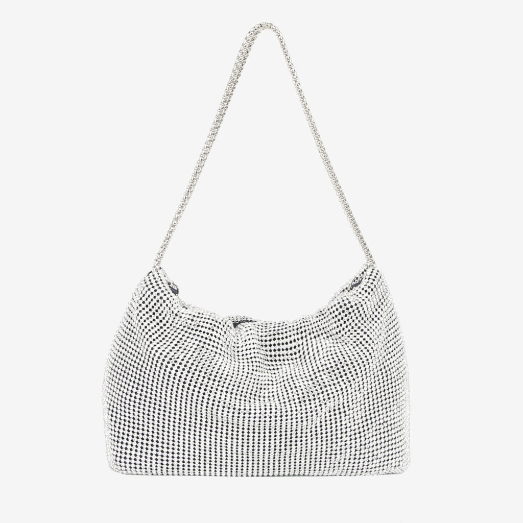 HVISK ARCAINIA RHINESTONE Shoulder Bag 334 Silver