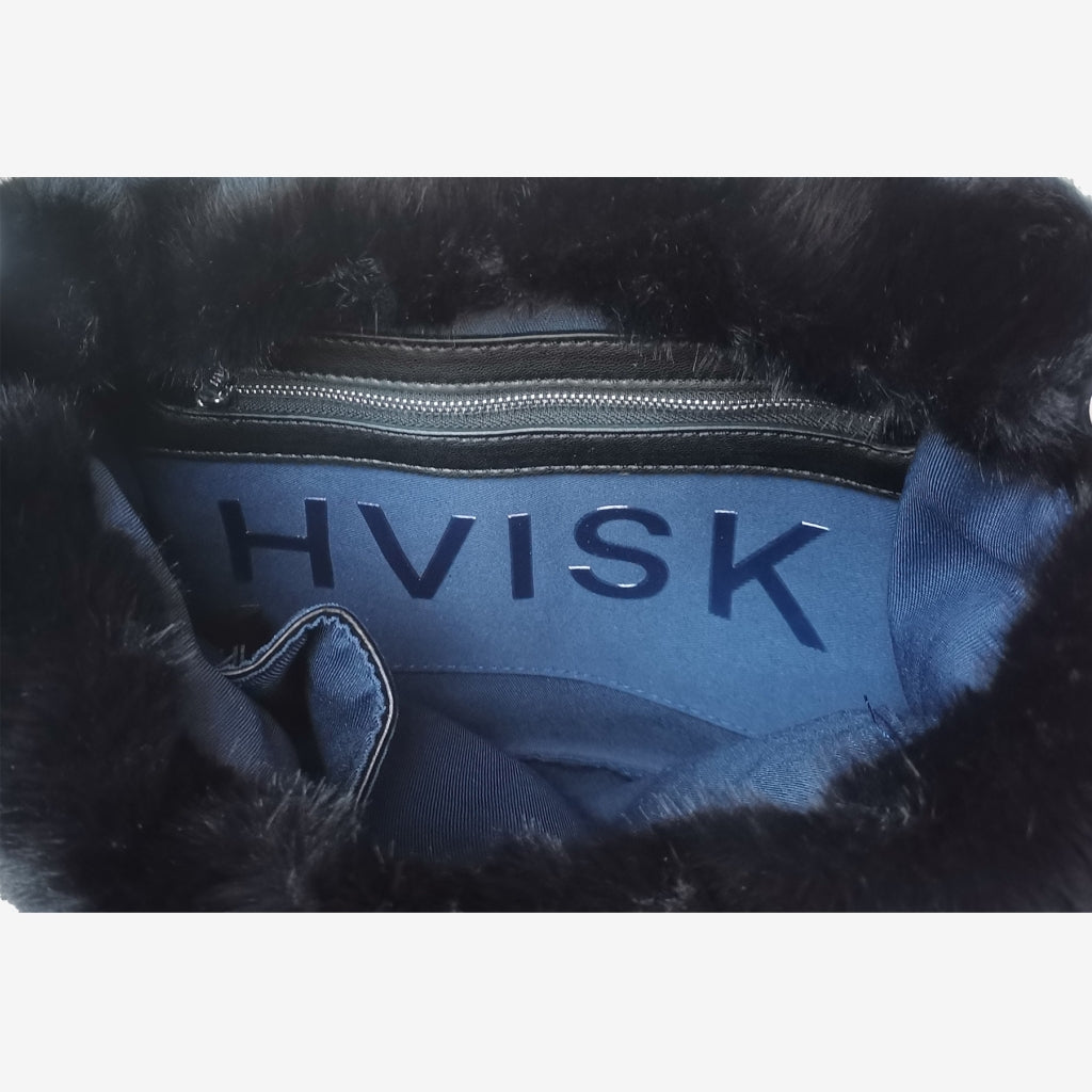 HVISK ARCANE FLUFFY Shoulder Bag 009 Black