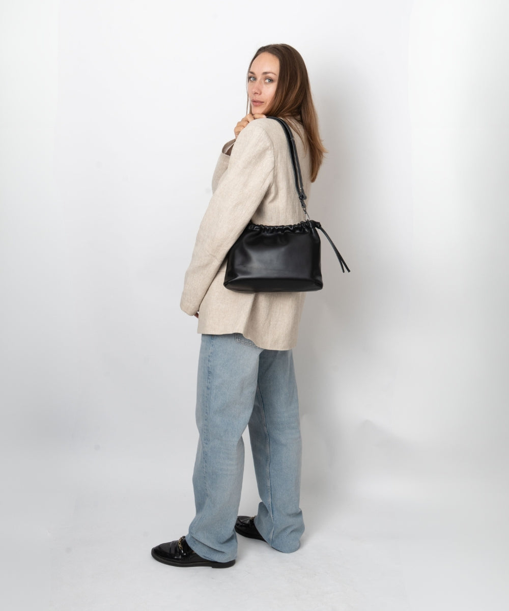 HVISK ARCANE SOFT STRUCTURE Handle Bag 009 Black