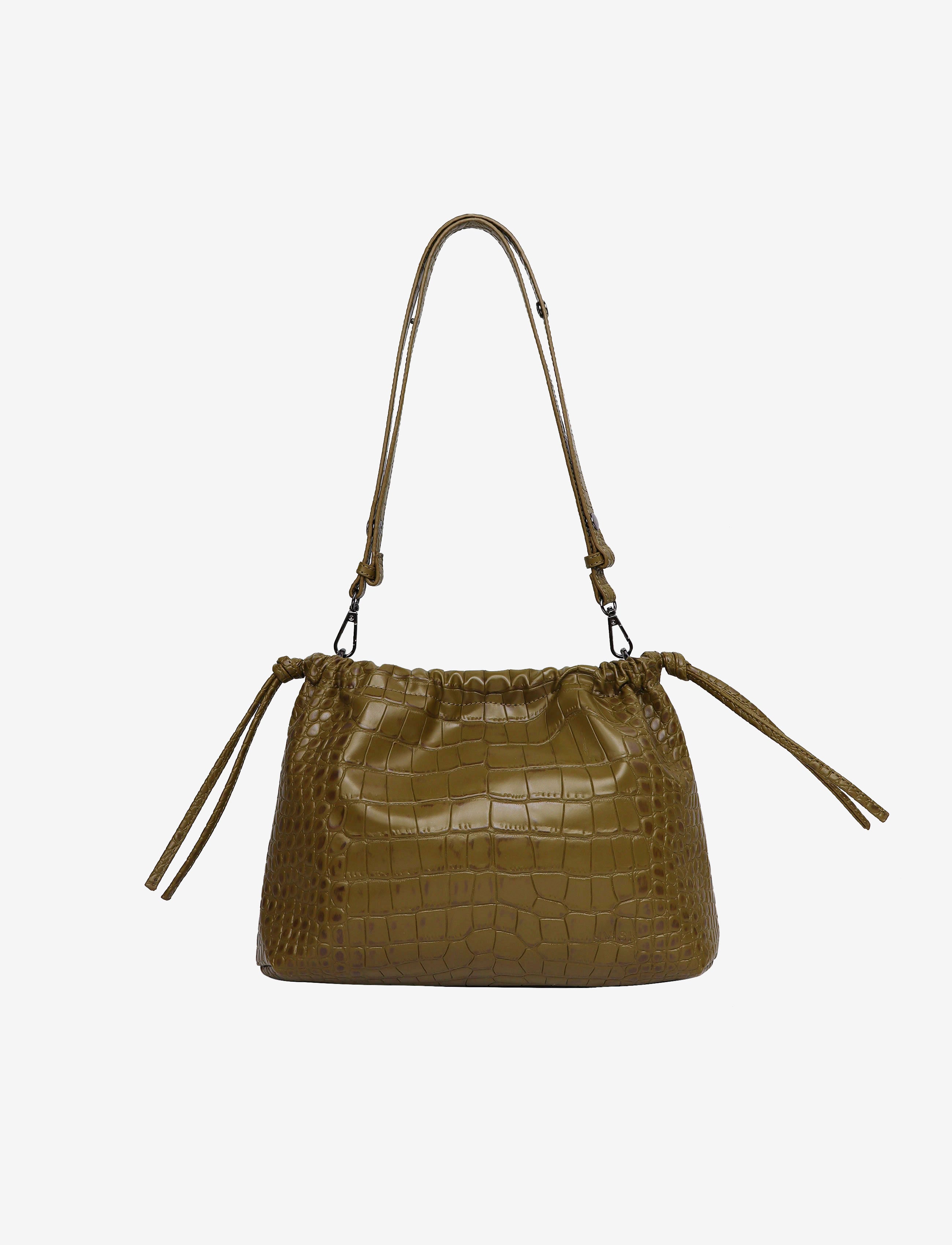 HVISK ARCANE TRACE Handle Bag 487 Olive Green