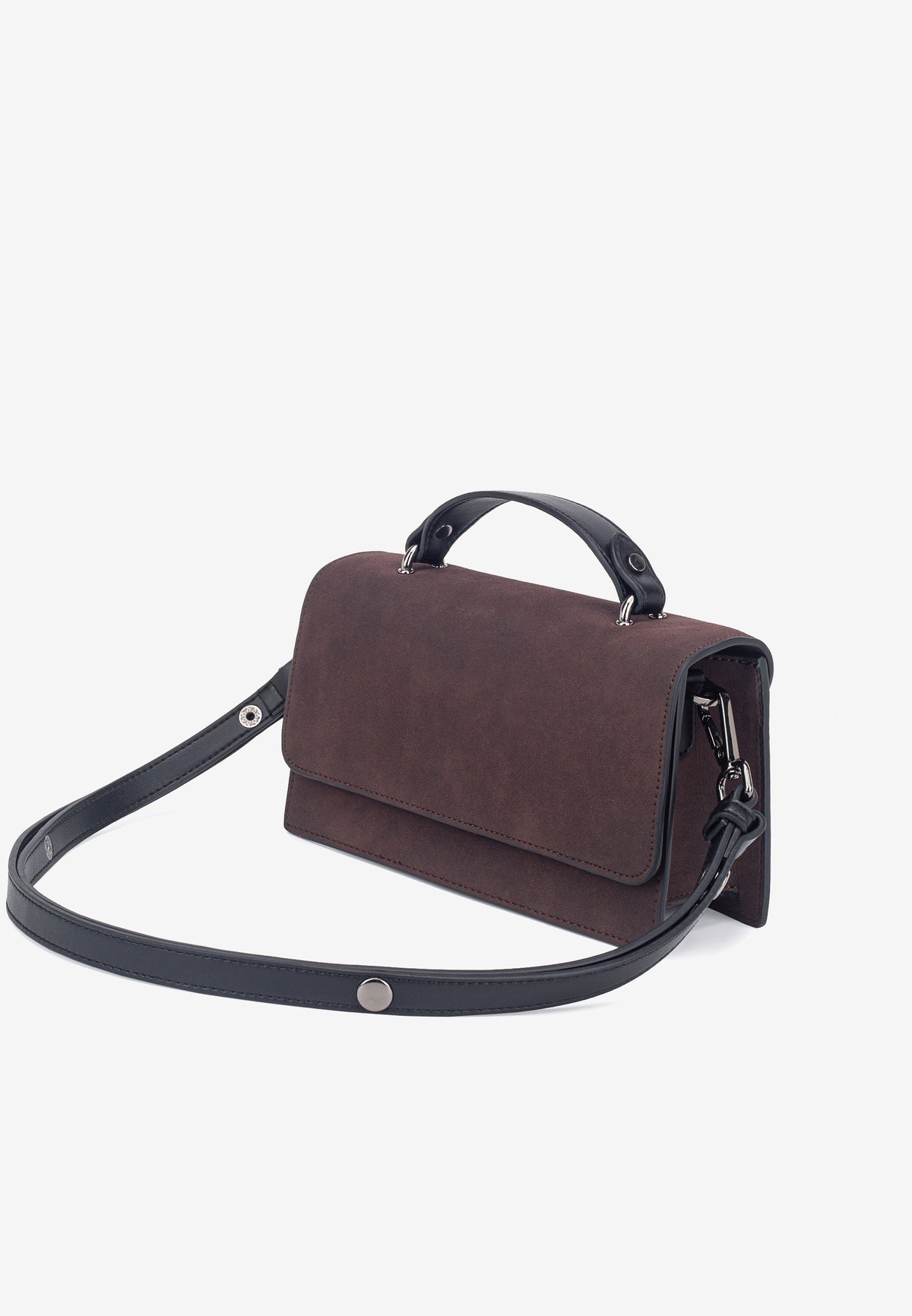 HVISK Aria Brush Handbag 514 Umber Brown / Black