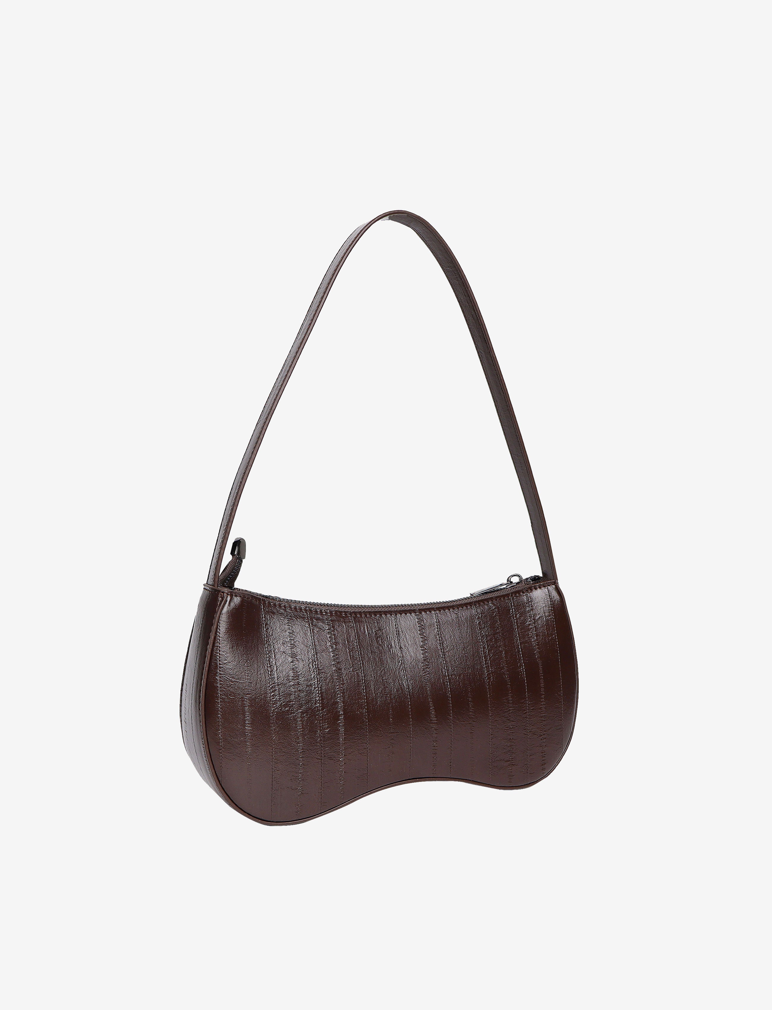 HVISK BASAL STROKE STRUCTURE Shoulder Bag 485 Espresso