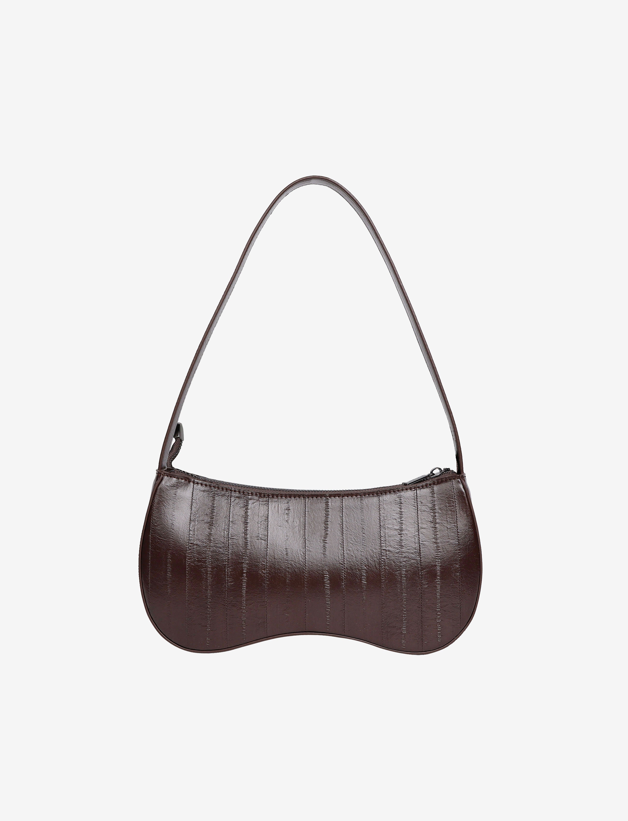 HVISK BASAL STROKE STRUCTURE Shoulder Bag 485 Espresso