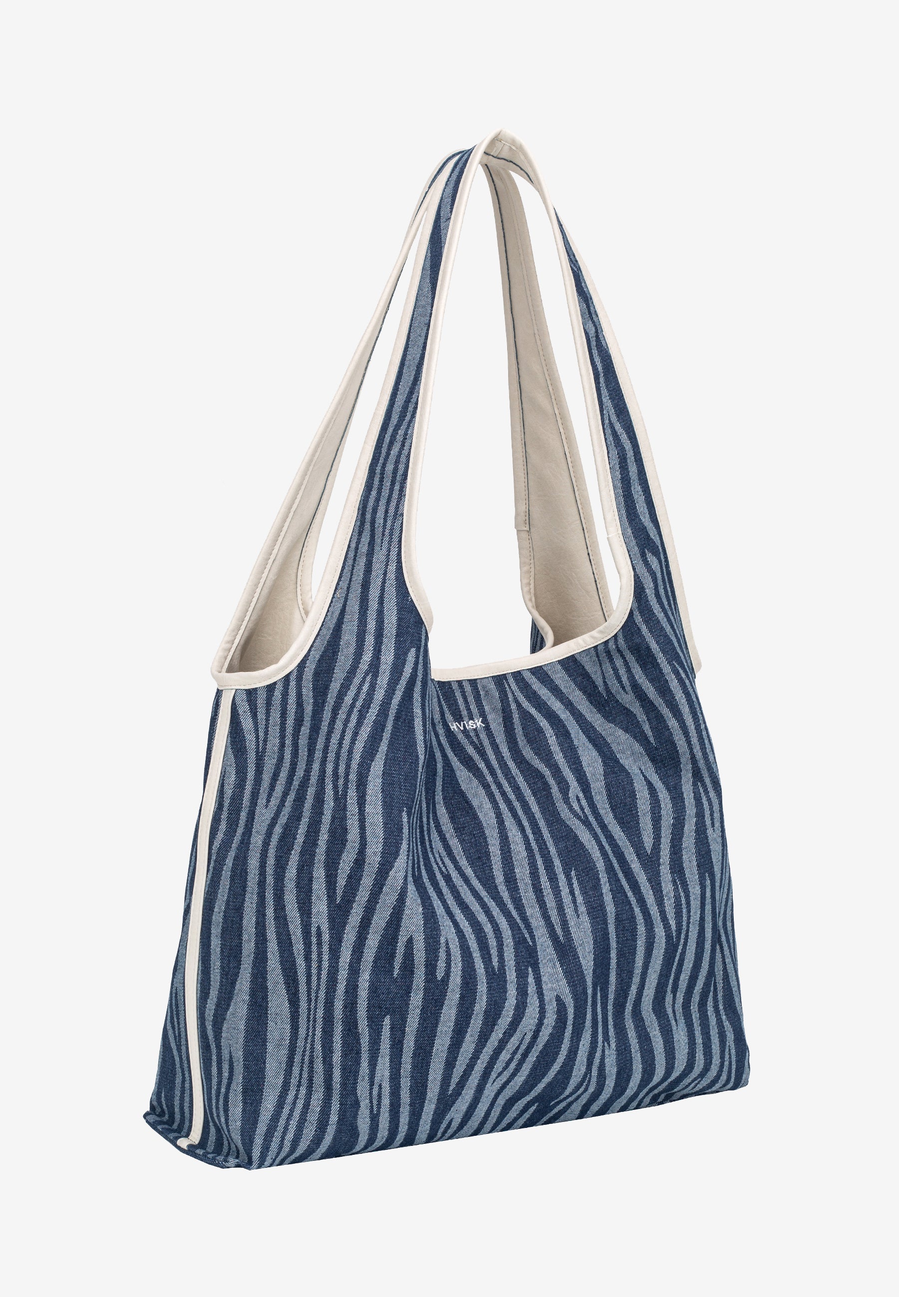 HVISK CARRY DENIM Tote Bag 470 Navy Zebra