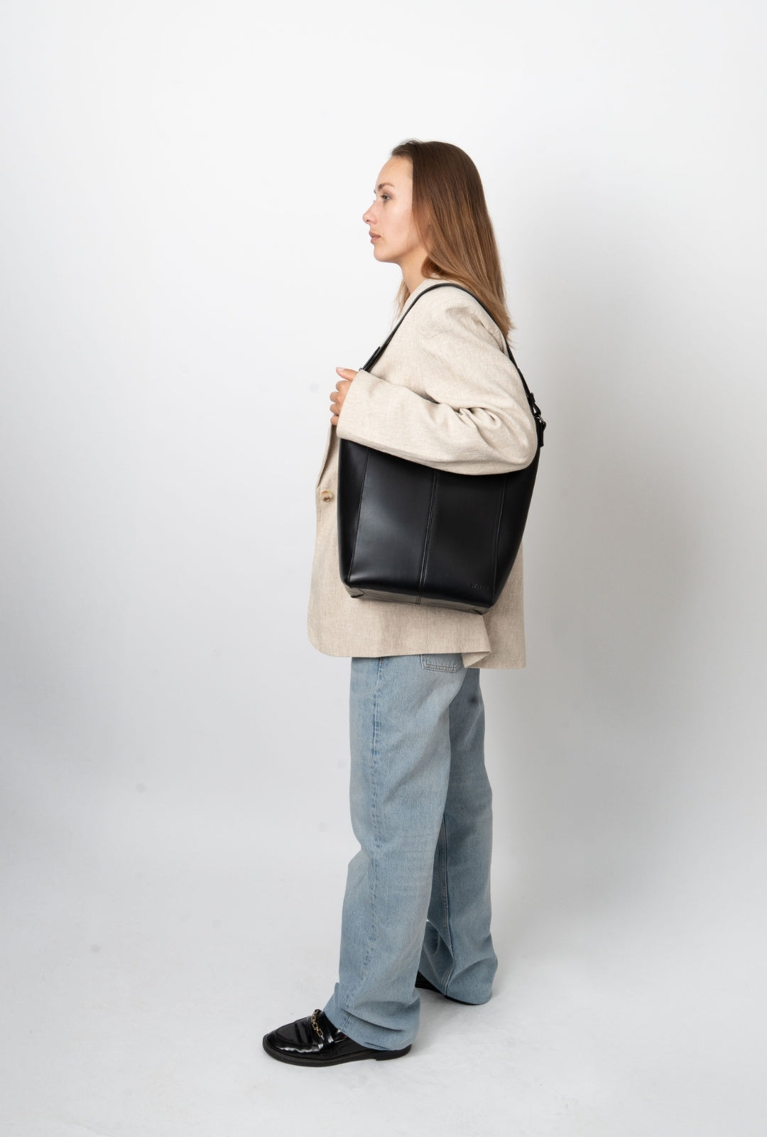 HVISK CASSET SOFT STRUCTURE Tote Bag 009 Black