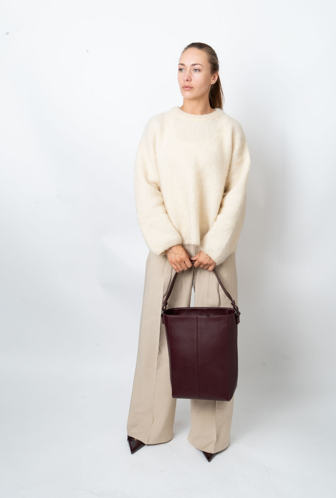 HVISK CASSET SOFT STRUCTURE Tote Bag 475 Midnight Plum