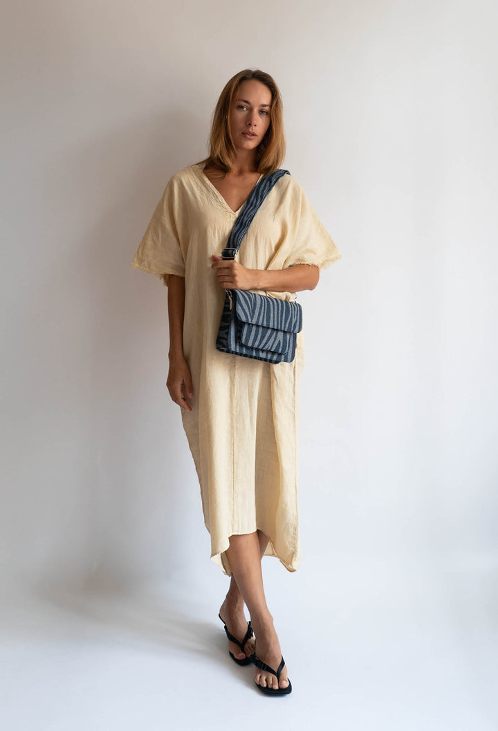 HVISK CAYMAN POCKET DENIM Crossbody 470 Navy Zebra