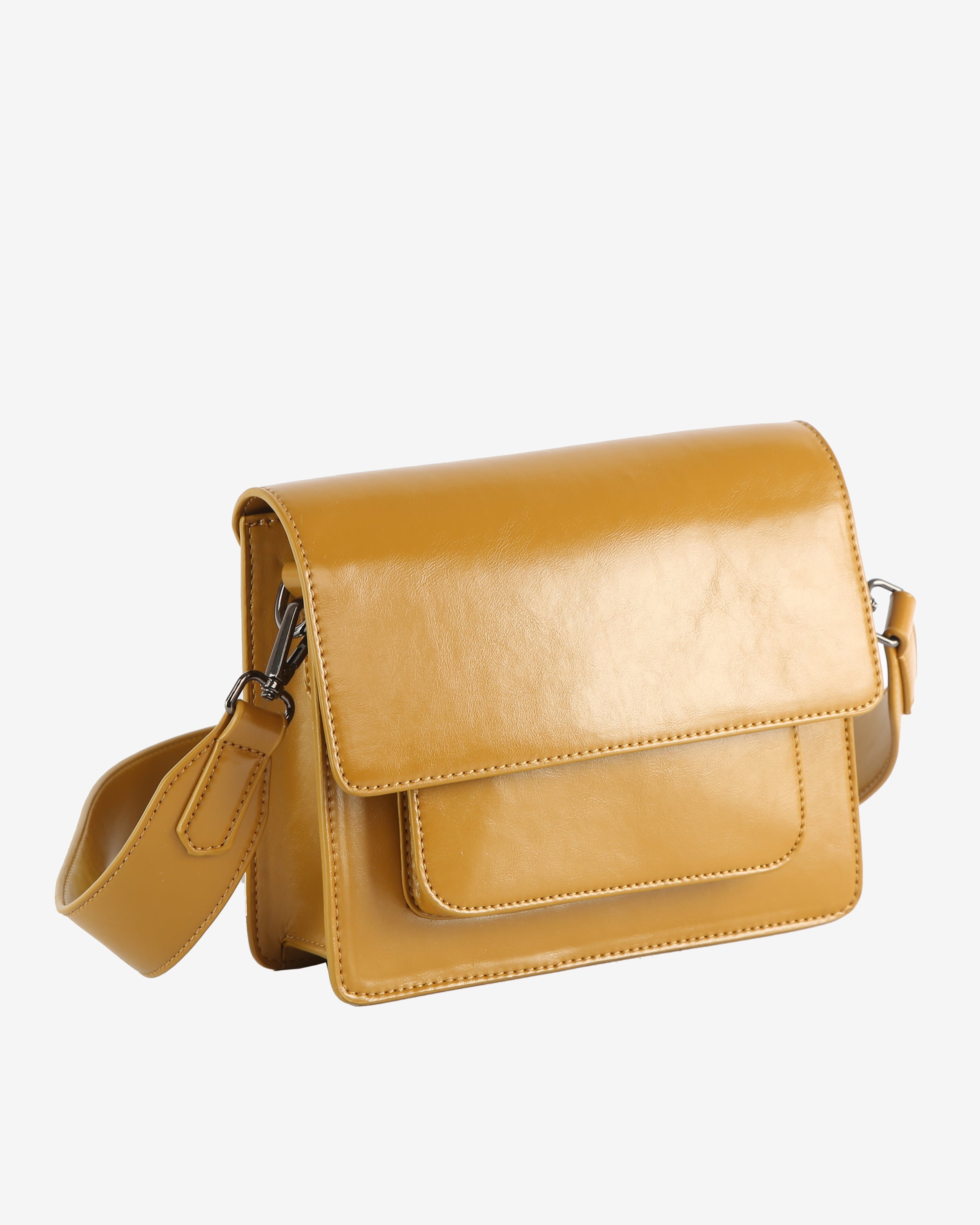 HVISK CAYMAN POCKET GLOSSY STRUCTURE Crossbody 478 Amber Haze