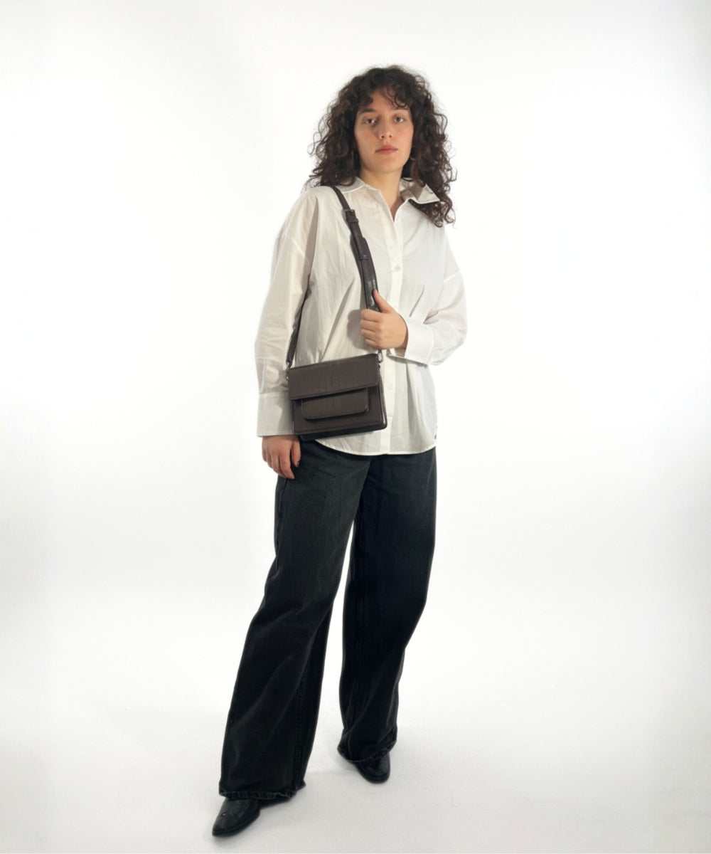 HVISK CAYMAN POCKET STROKE STRUCTURE Crossbody 485 Espresso