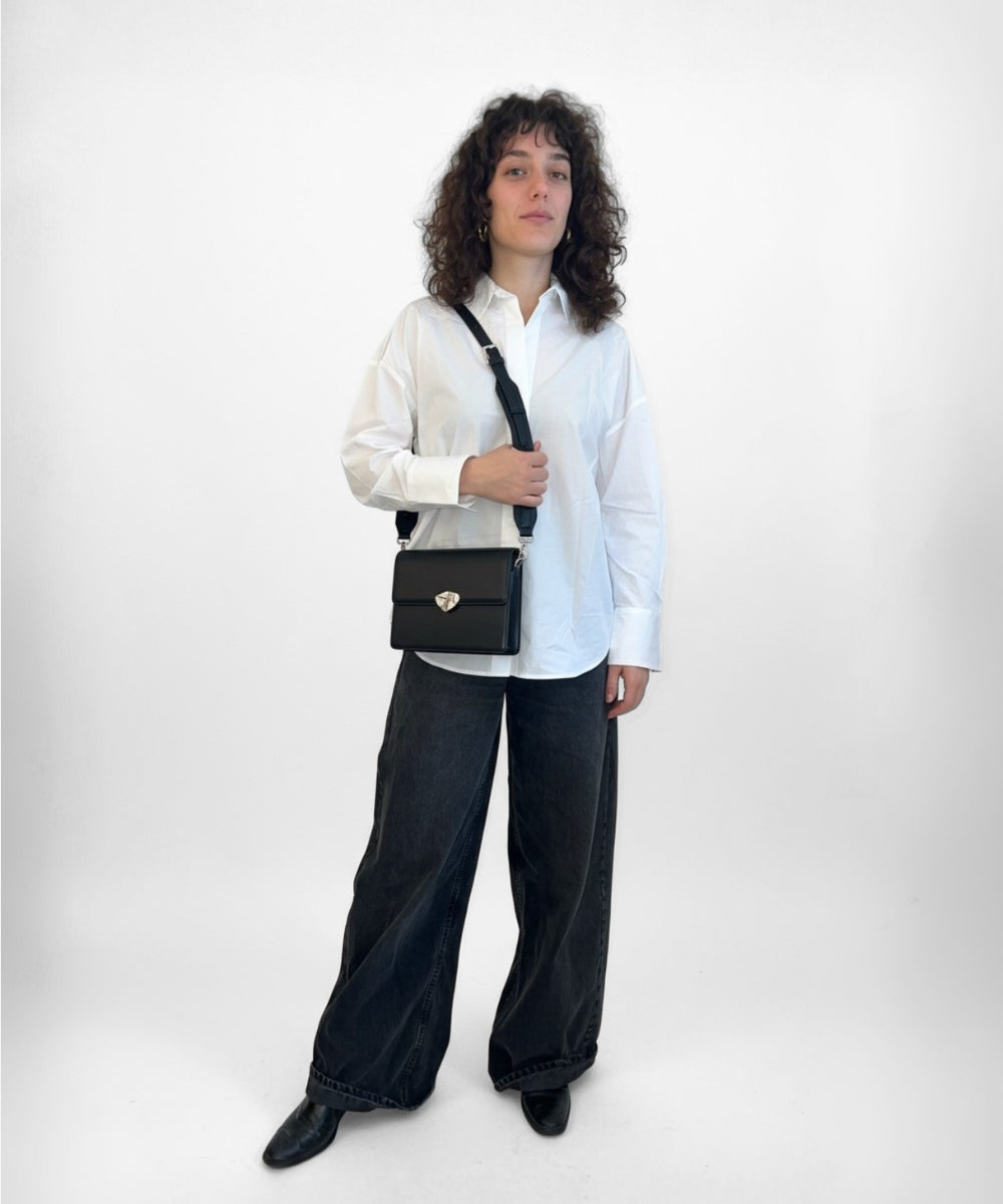 HVISK CAYMAN SOFT STRUCTURE HARDWARE Crossbody 009 Black
