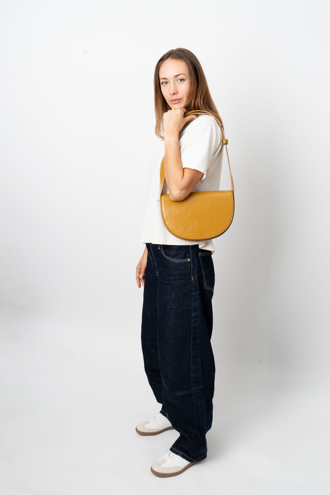 HVISK CLIFF GLOSSY STRUCTURE Crossbody 478 Amber Haze
