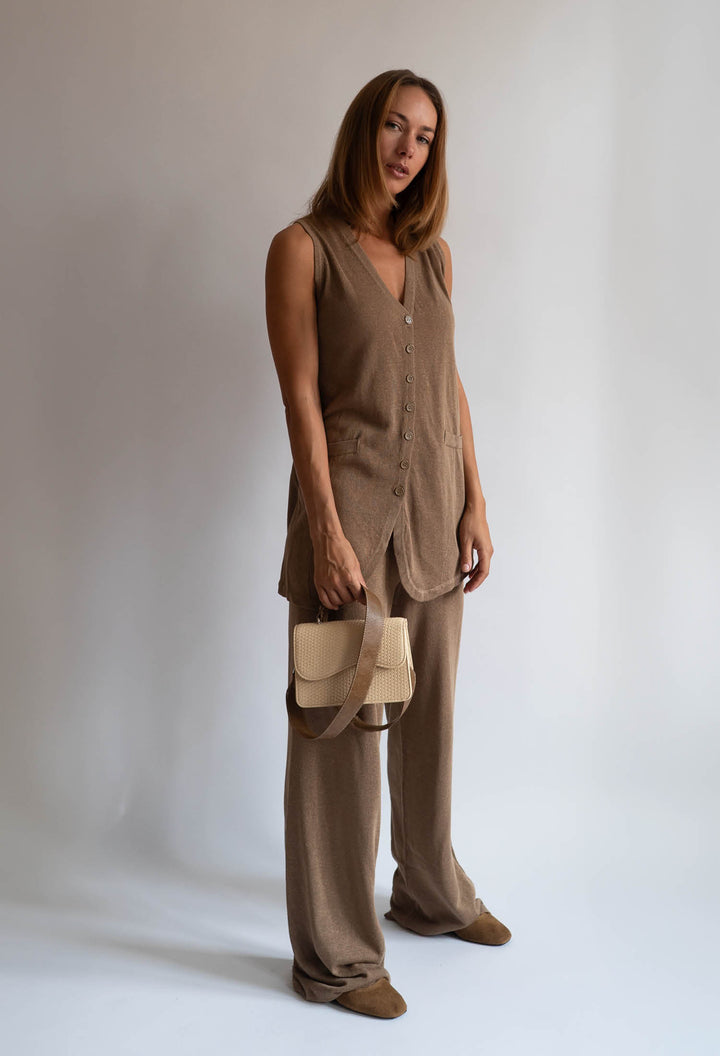 HVISK CRANE RAFFIA STRUCTURE Crossbody 471 Raffia Sand
