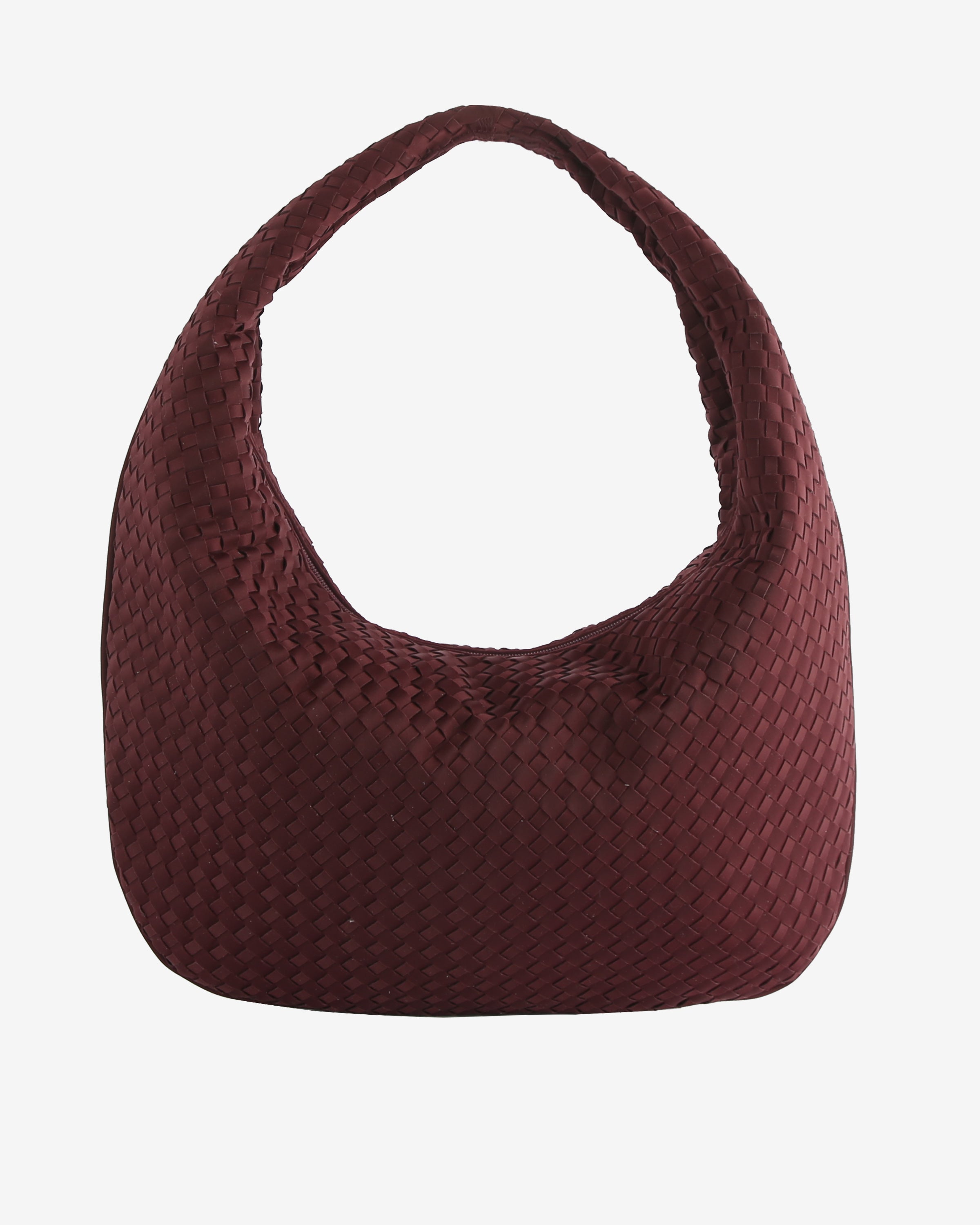 HVISK HAZE BRAIDED NEOPRENE Tote Bag 475 Midnight Plum