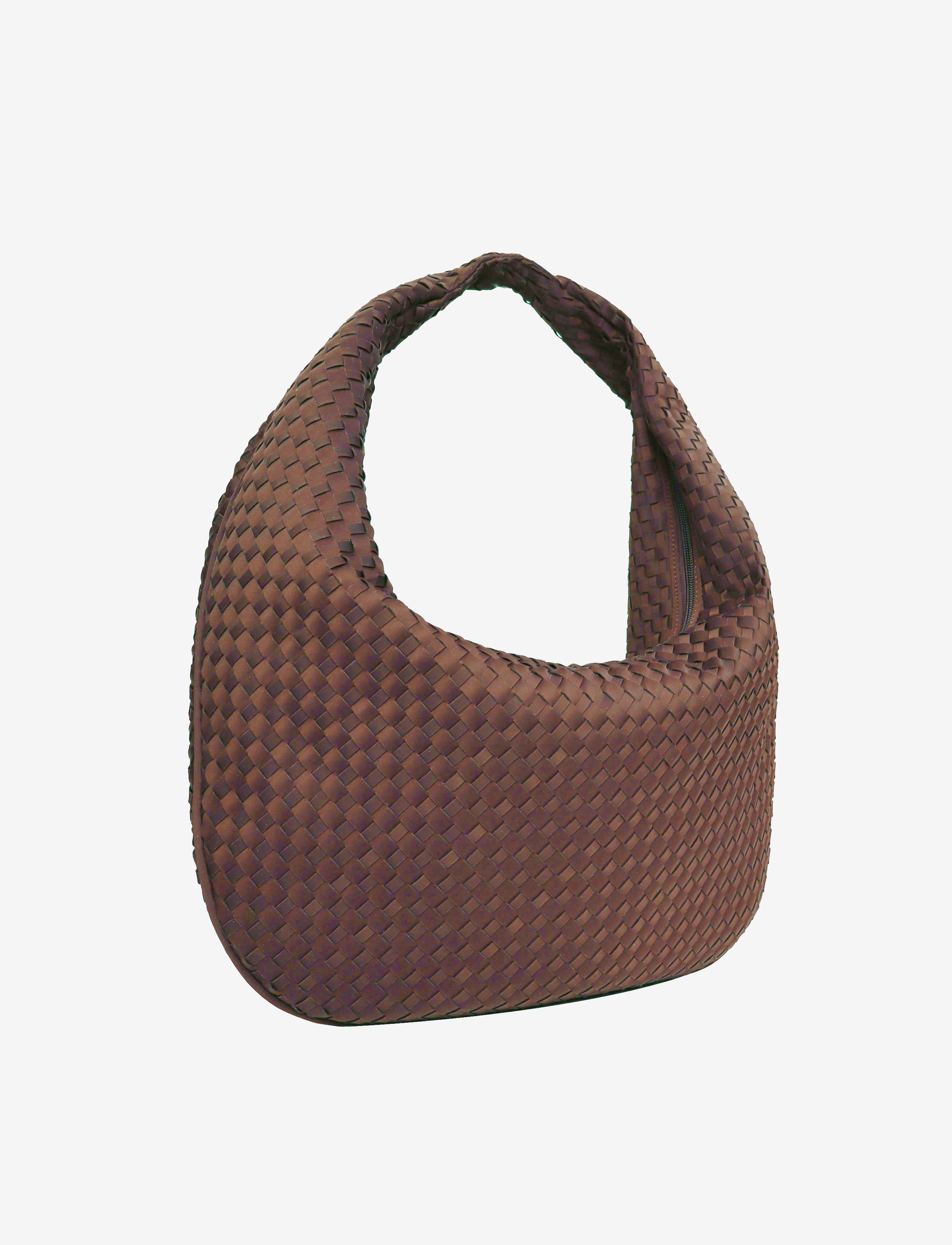HVISK HAZE BRAIDED NEOPRENE Tote Bag 485 Espresso