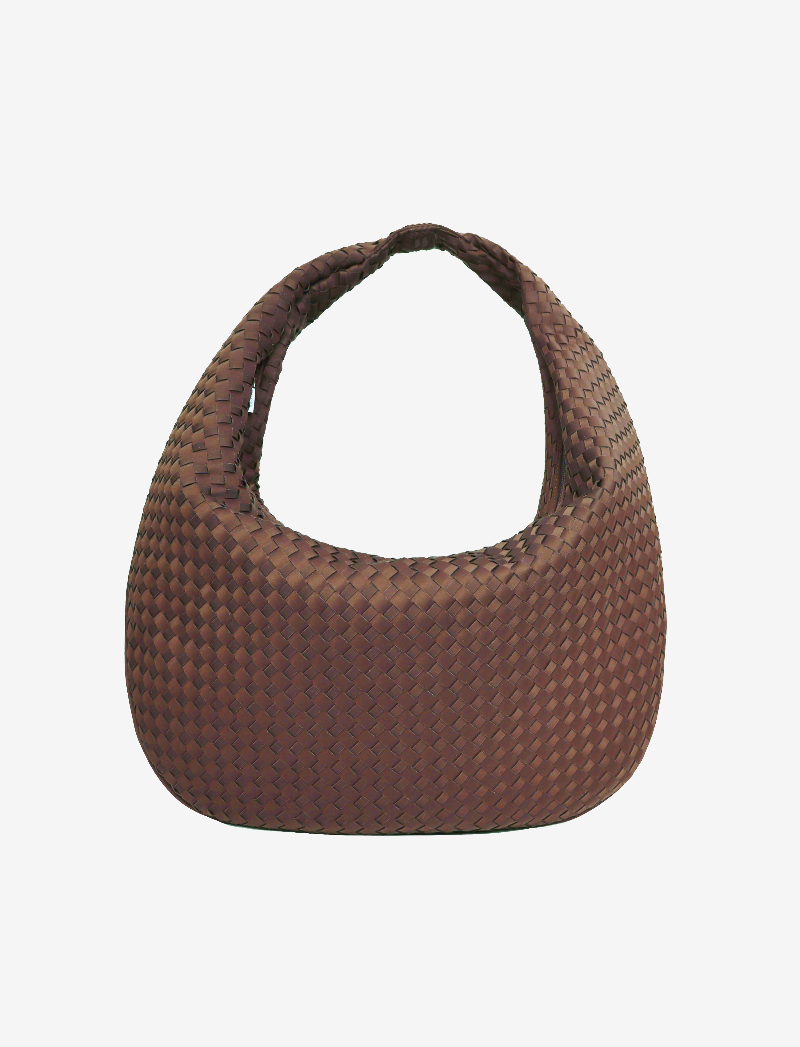 HVISK HAZE BRAIDED NEOPRENE Tote Bag 485 Espresso
