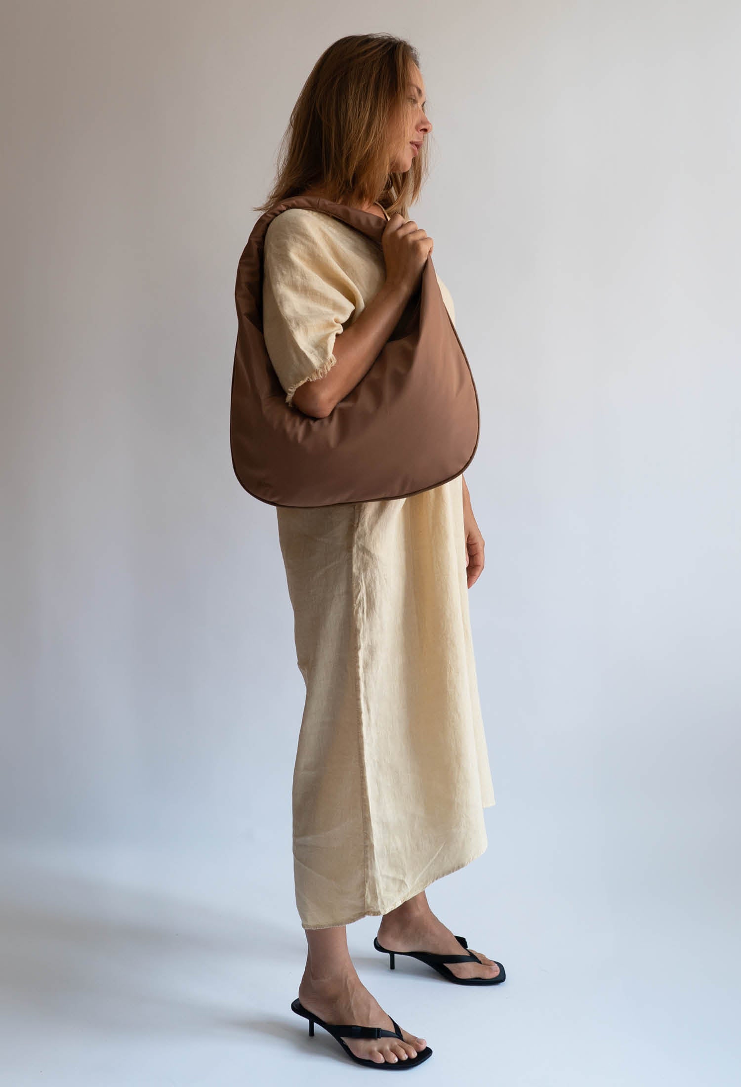 HVISK HAZE MATTE TWILL Tote Bag 468 Light Brown