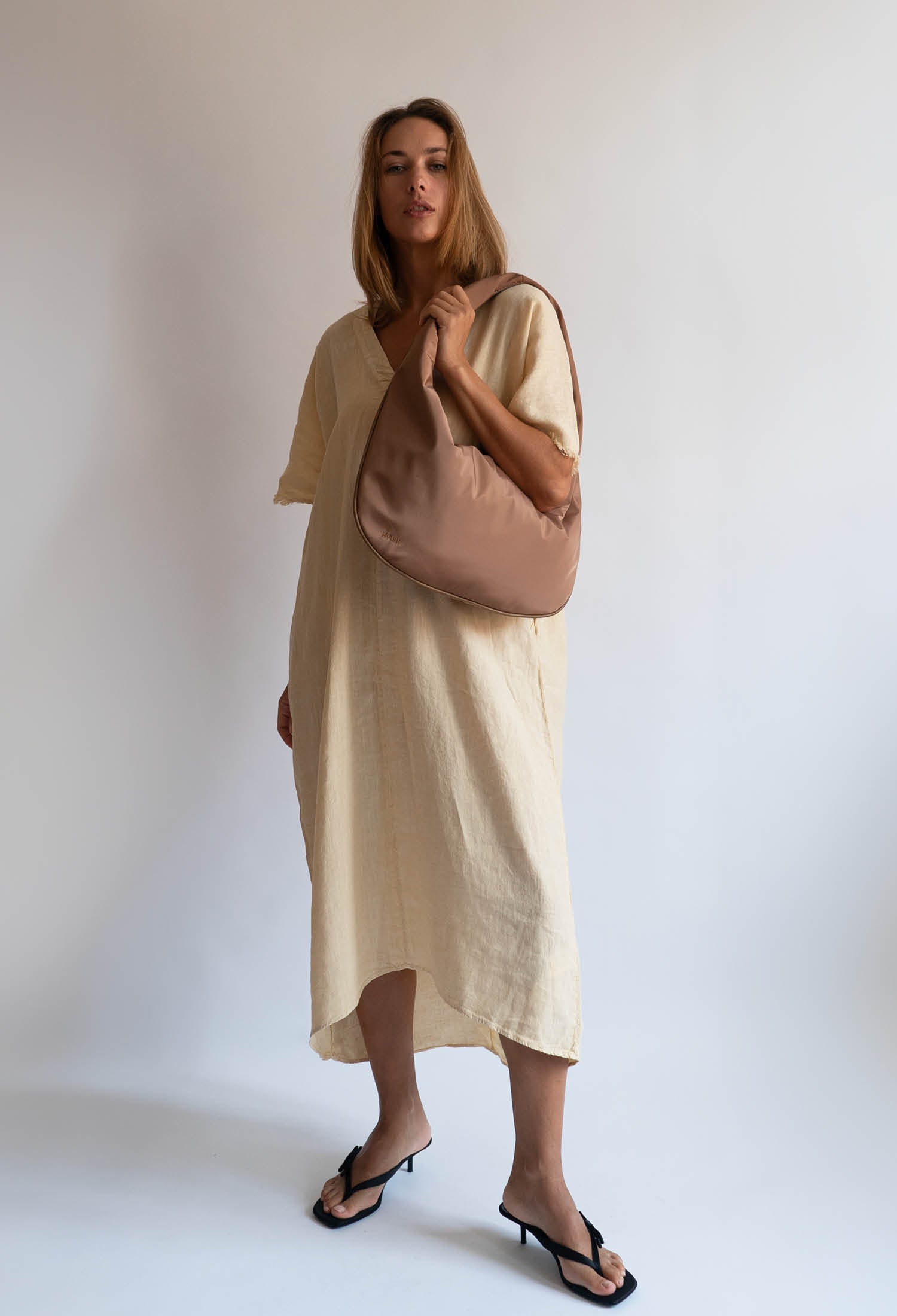 HVISK HAZE MATTE TWILL Tote Bag 468 Light Brown