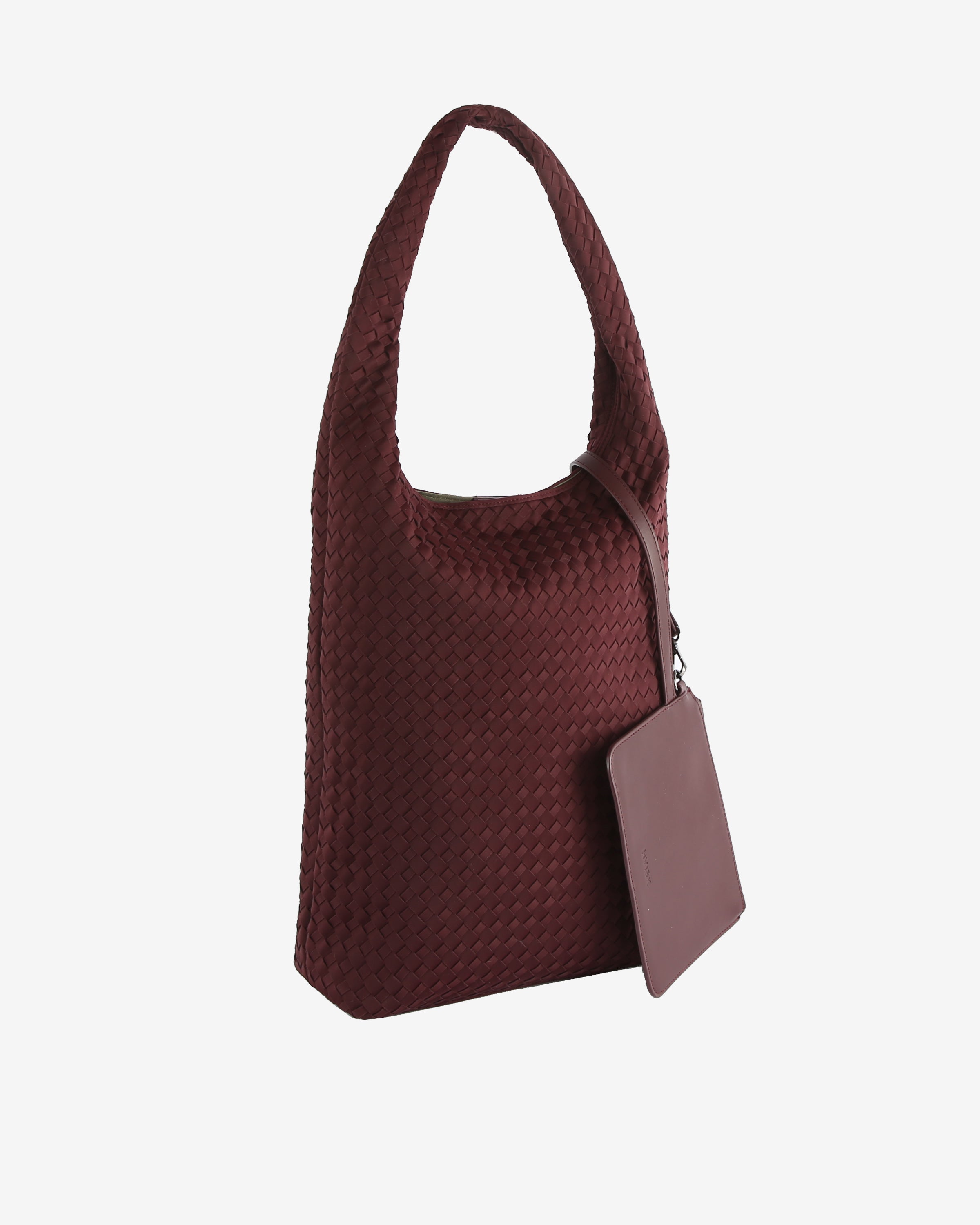 HVISK HOBO BRAIDED NEOPRENE Tote Bag 475 Midnight Plum