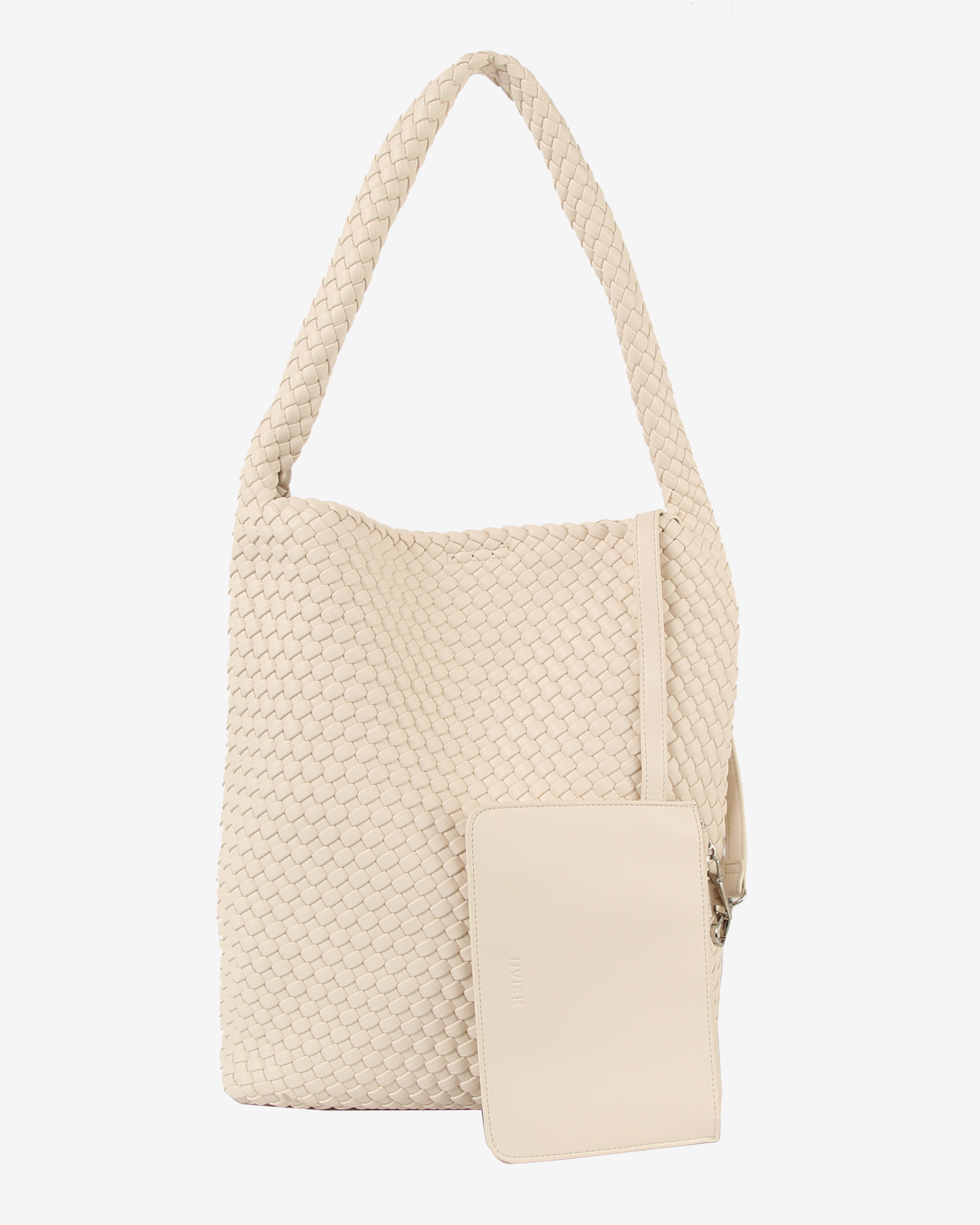 HVISK HOBO BRAIDED SOFT STRUCTURE Tote Bag 464 White Sand