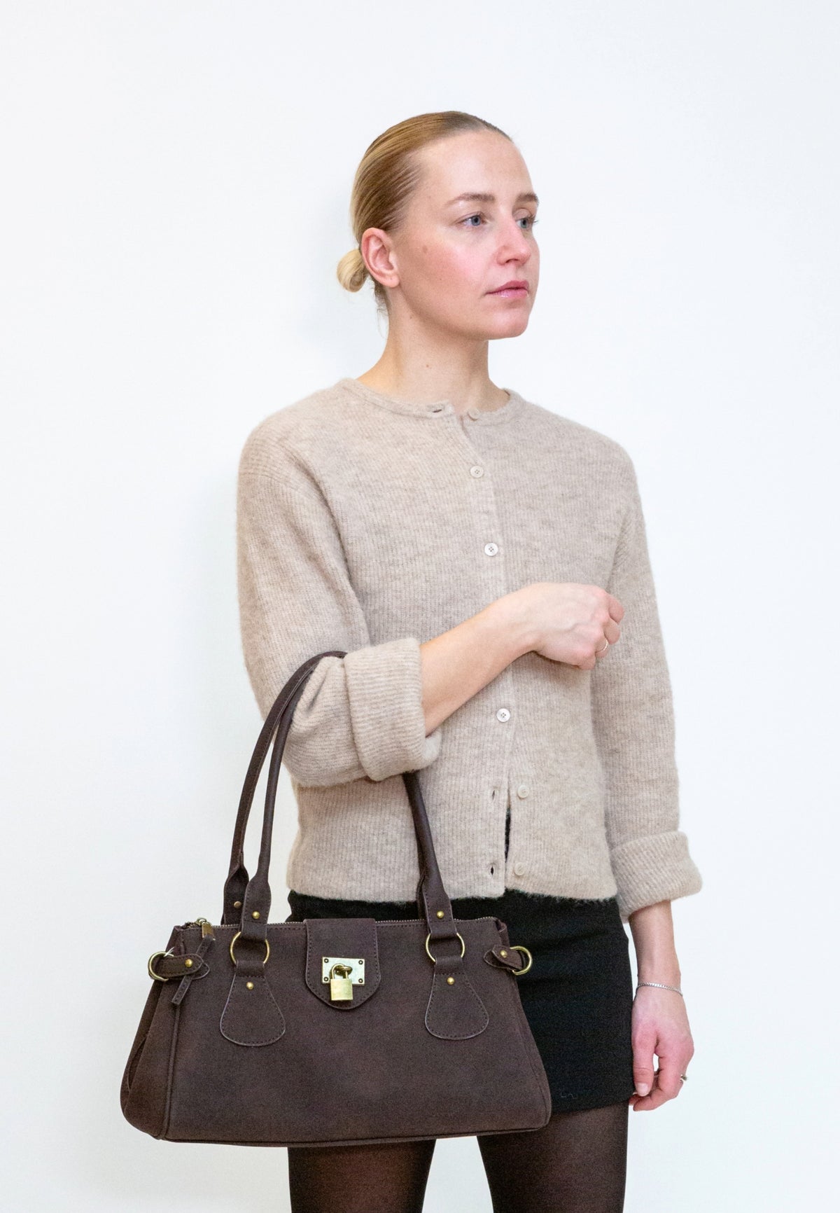 HVISK Isabella Brush Shoulder Bag 507 Umber Brown