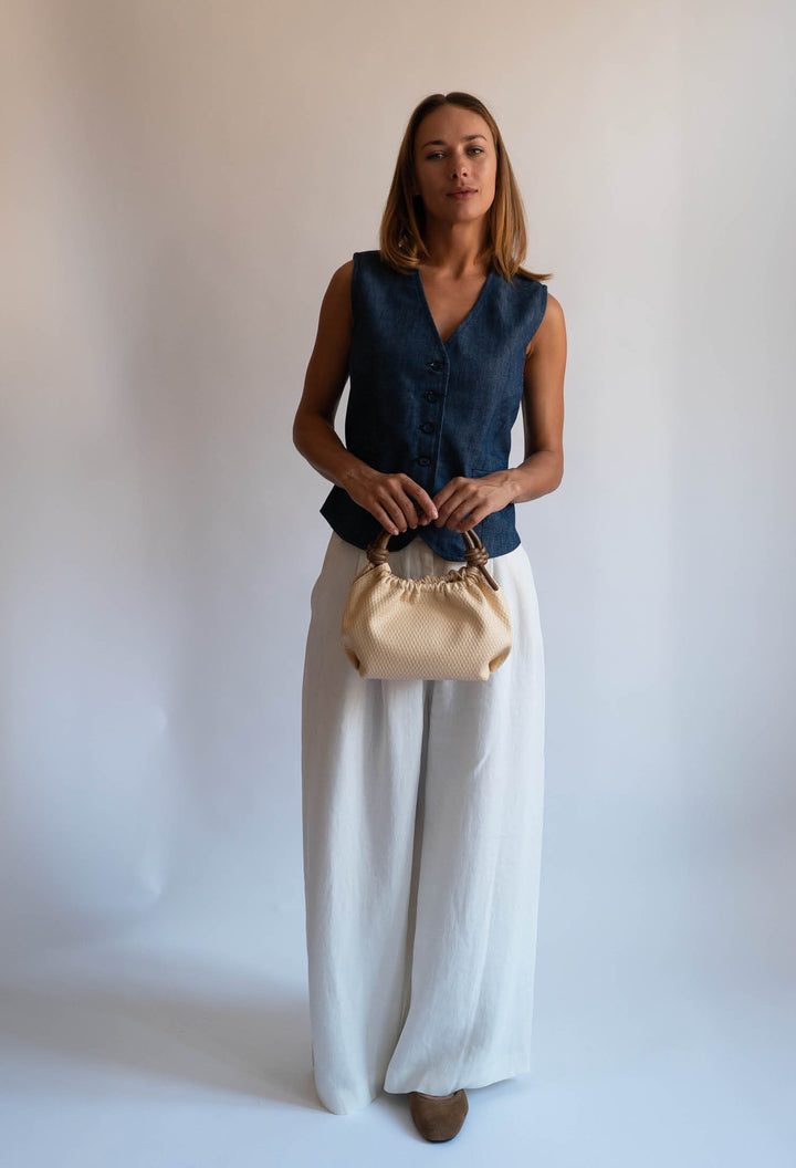 HVISK JOLLY RAFFIA STRUCTURE Crossbody 471 Raffia Sand