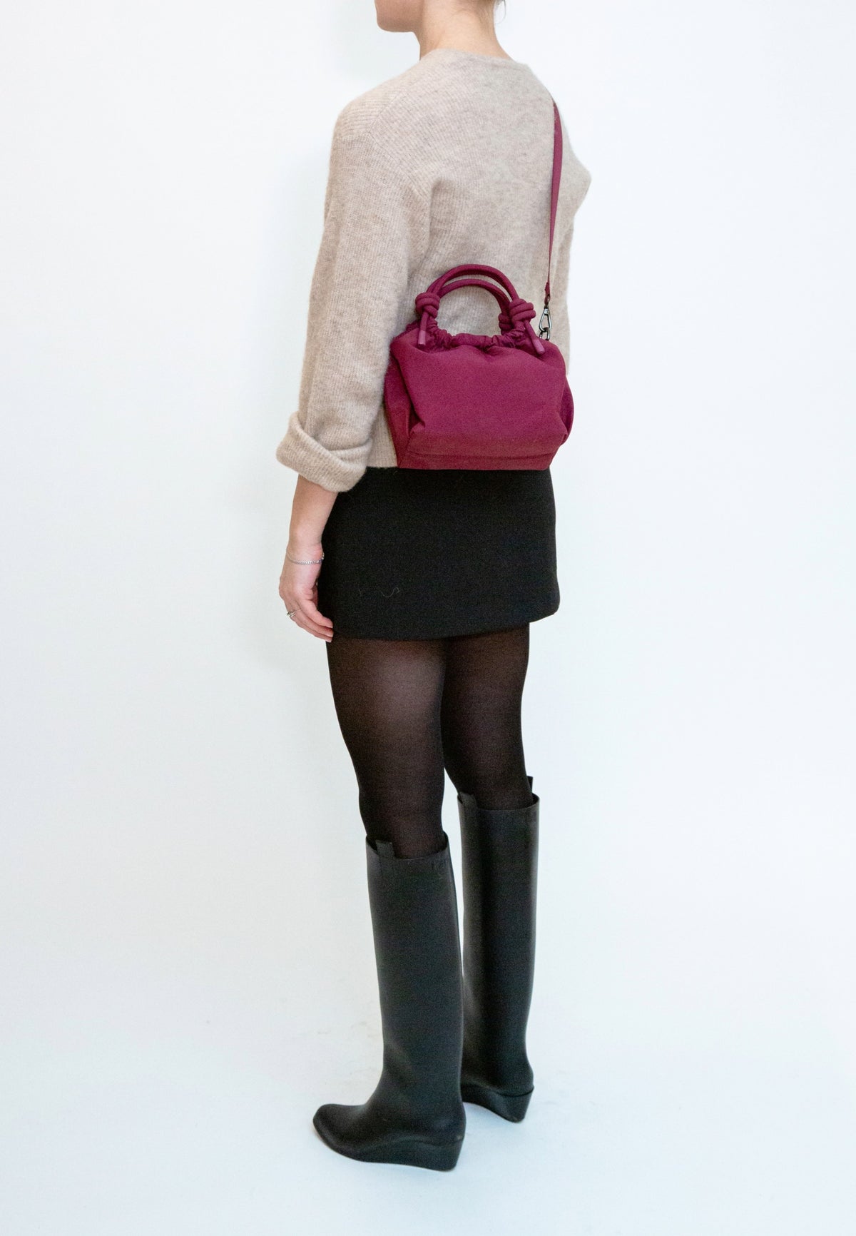 HVISK Jolly Twill Handbag 508 Deep Burgundy
