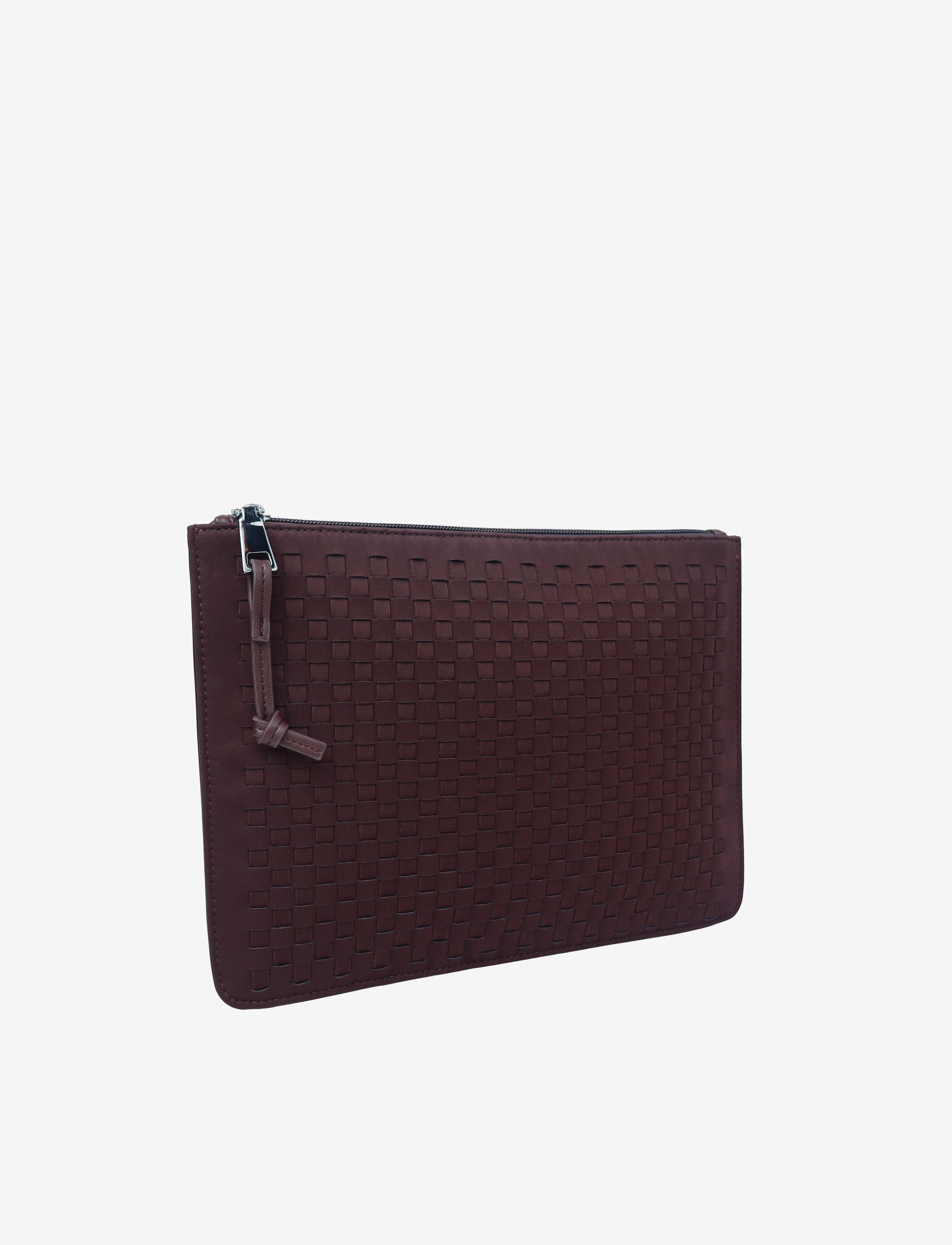 HVISK KIT LARGE BRAIDED NEOPRENE Makeup Bag 475 Midnight Plum