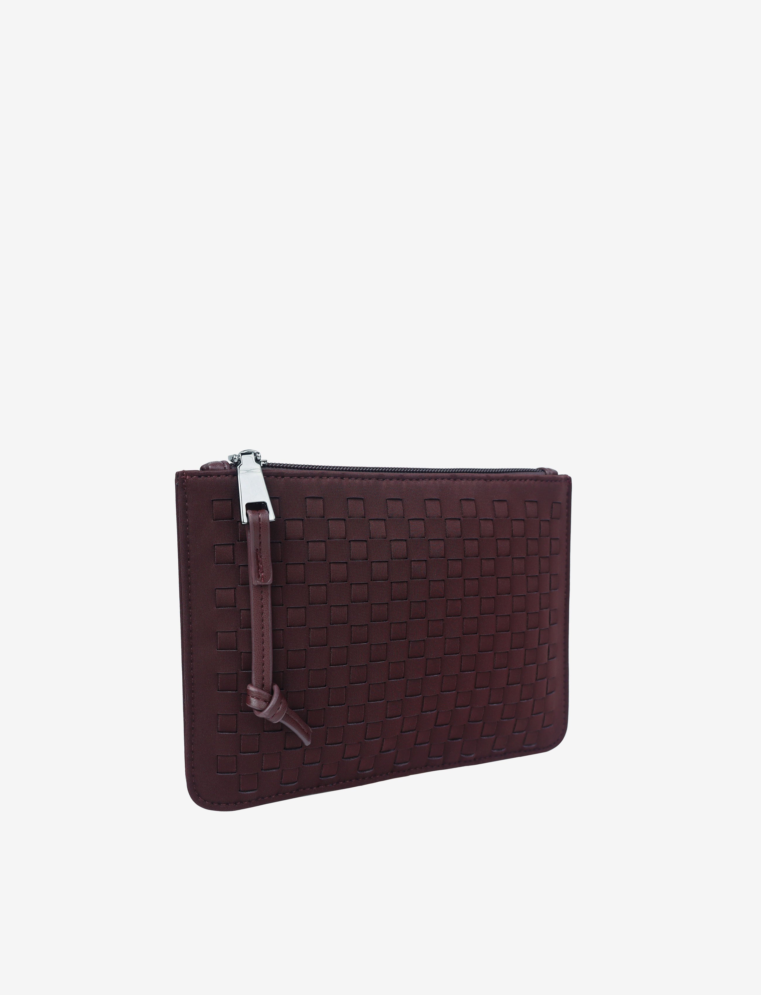 HVISK KIT SMALL BRAIDED NEOPRENE Makeup Bag 475 Midnight Plum