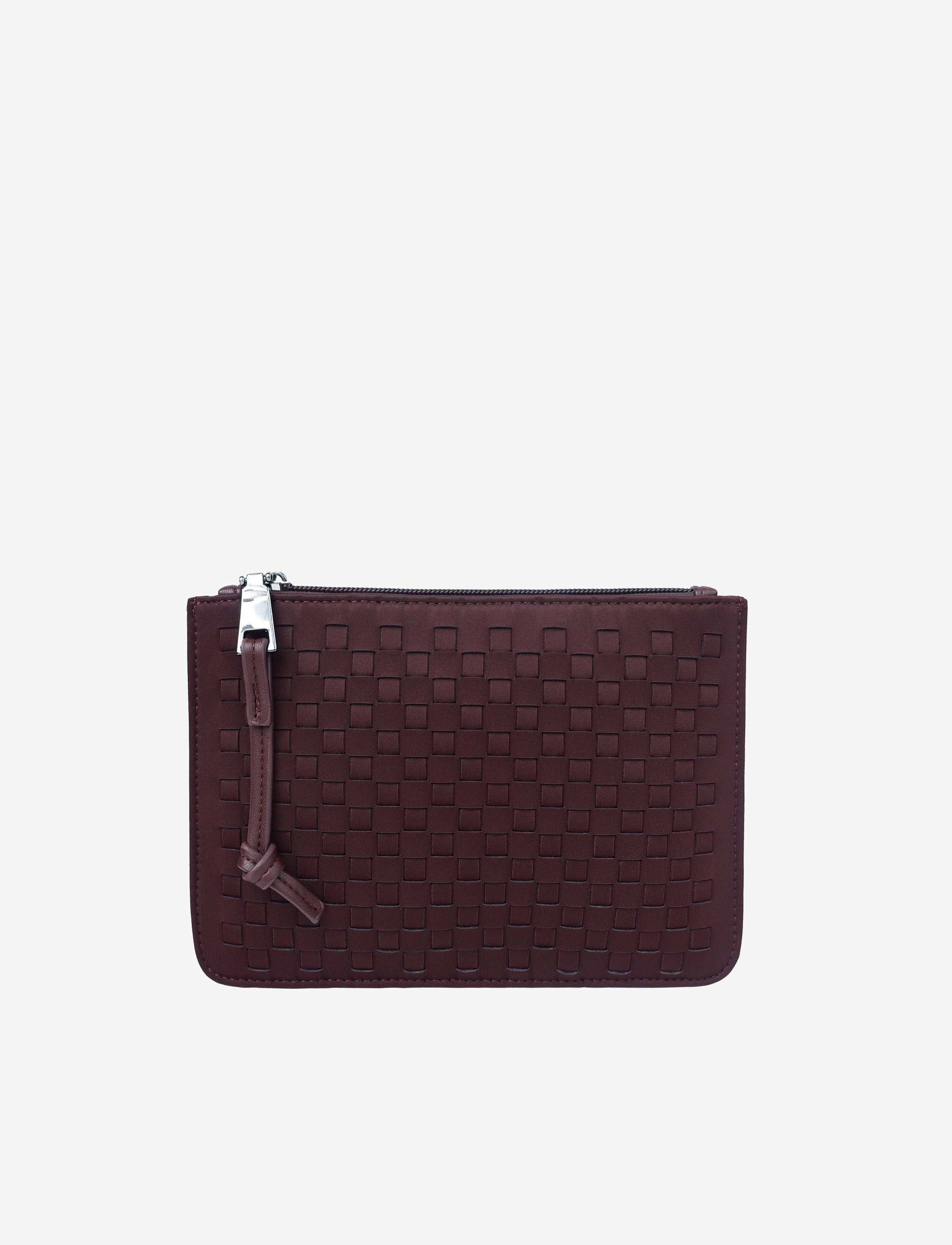 HVISK KIT SMALL BRAIDED NEOPRENE Makeup Bag 475 Midnight Plum