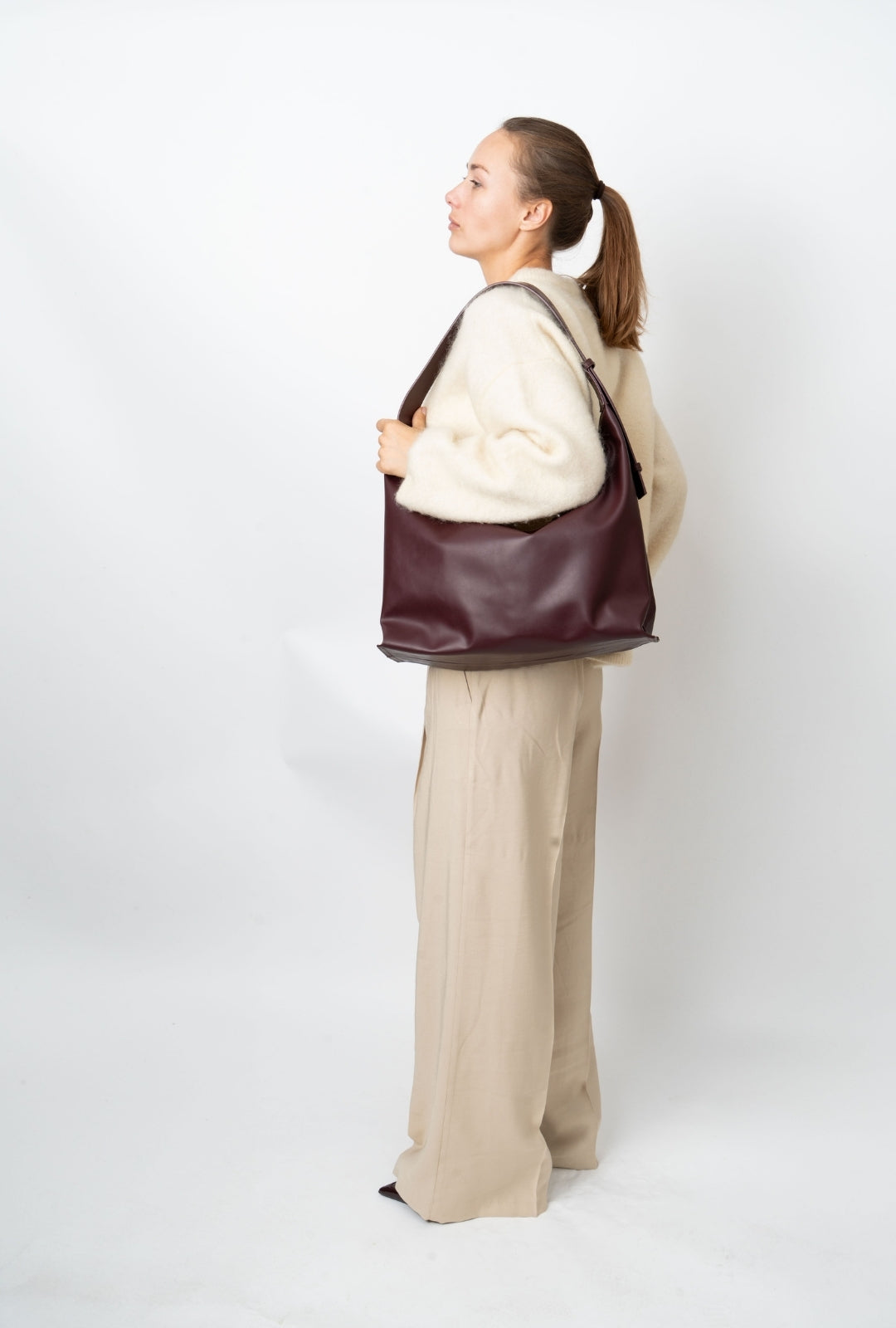 HVISK LANE SOFT STRUCTURE Tote Bag 475 Midnight Plum