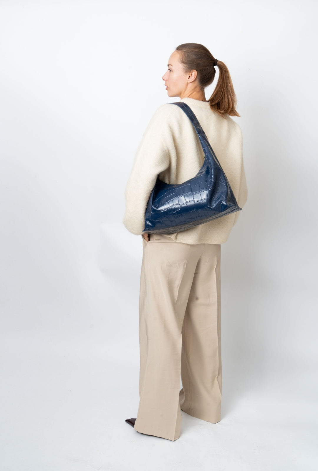 HVISK LANE TRACE Tote Bag 480 Eclipse Blue