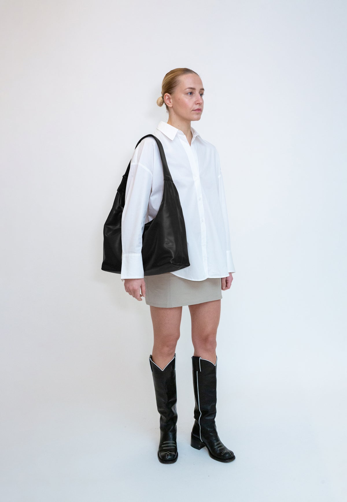 HVISK Lane Soft Tote Bag 009 Black