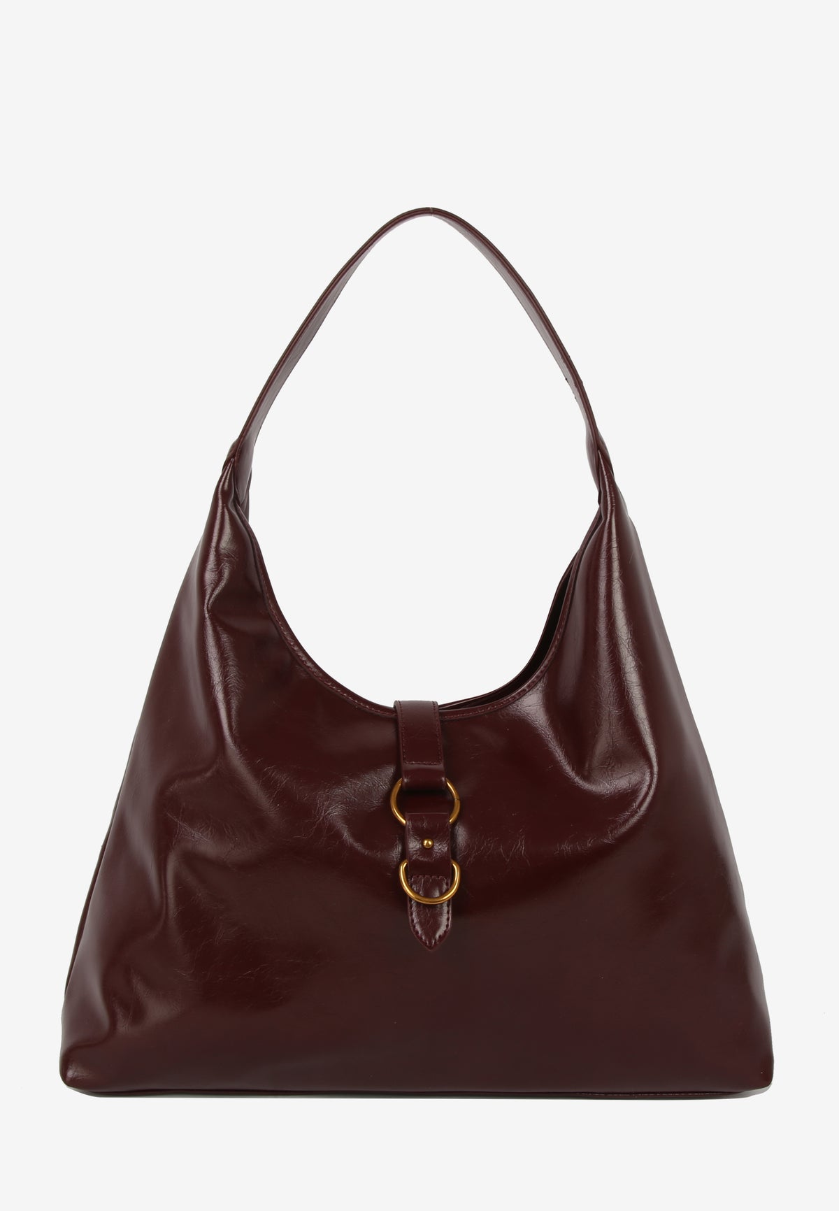 HVISK Lola Raw Hardware Tote Bag 508 Deep Burgundy