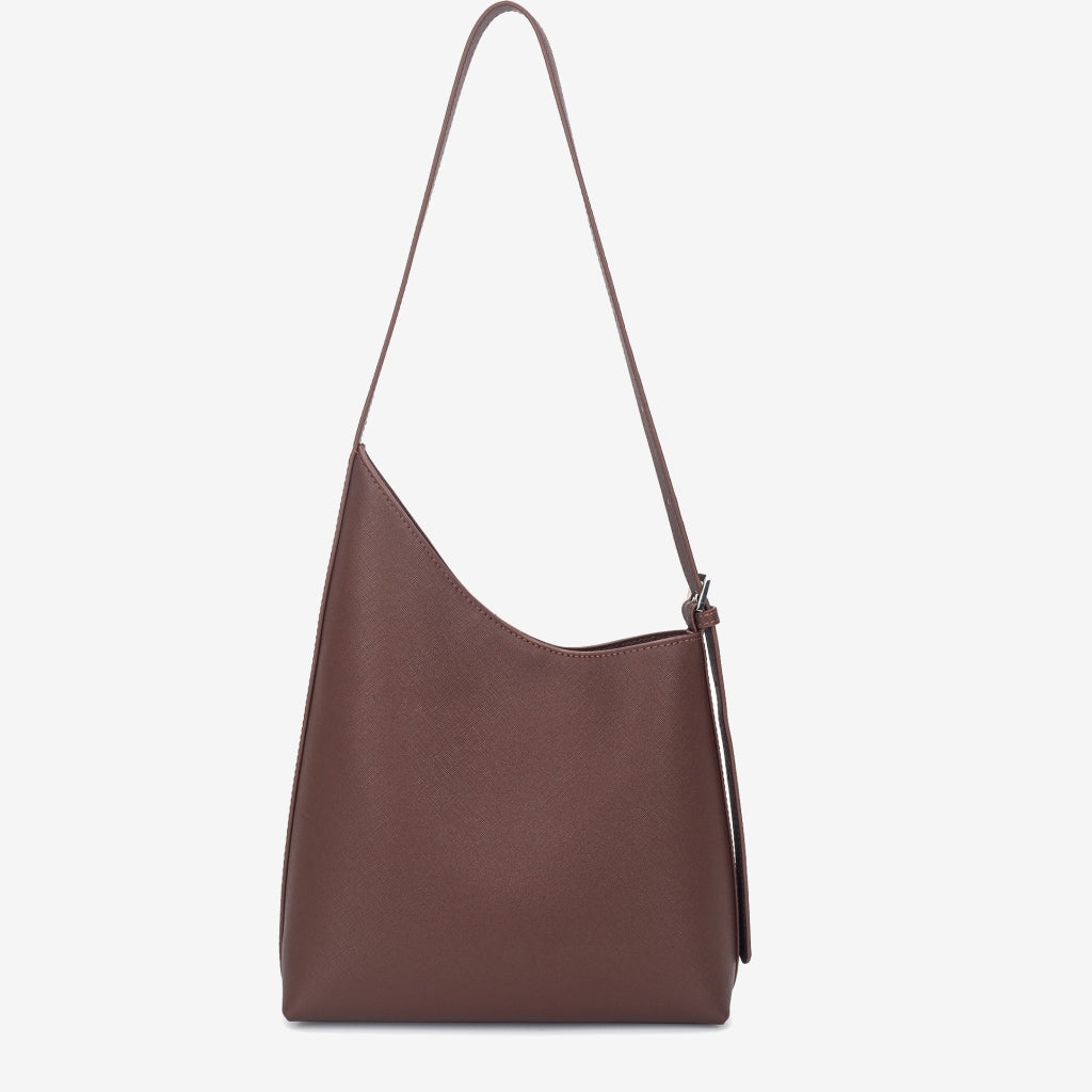 HVISK NOVA SAFFIANO Shoulder Bag 115 Dark Brown