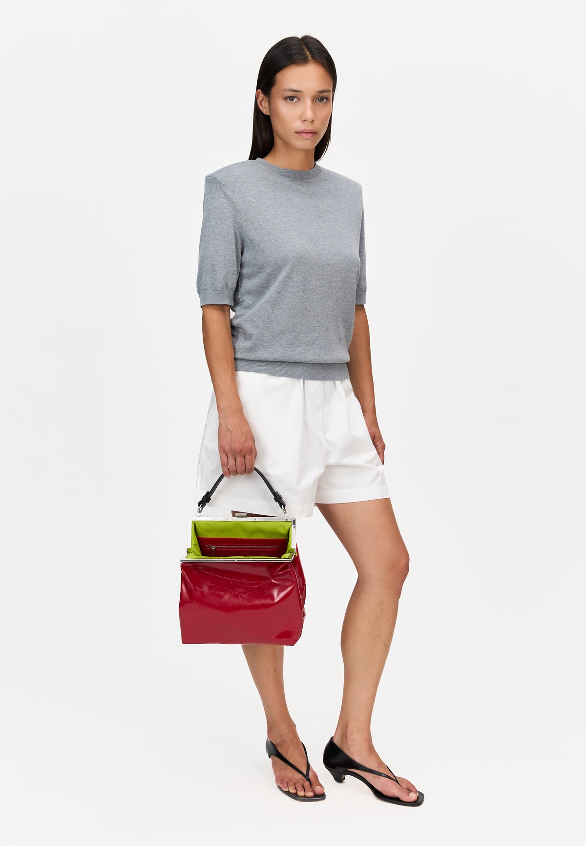HVISK POLLY LACQUER Handbag 494 Scarlet