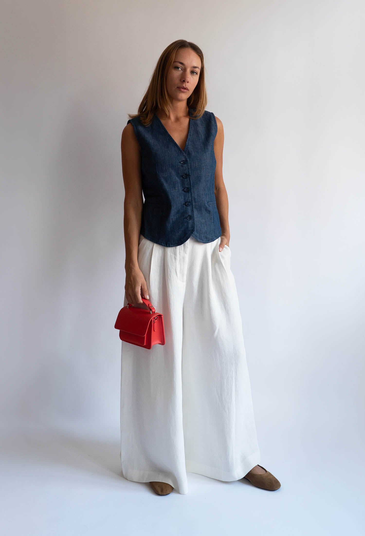 HVISK RENEI SOFT STRUCTURE Crossbody 465 Red Coral