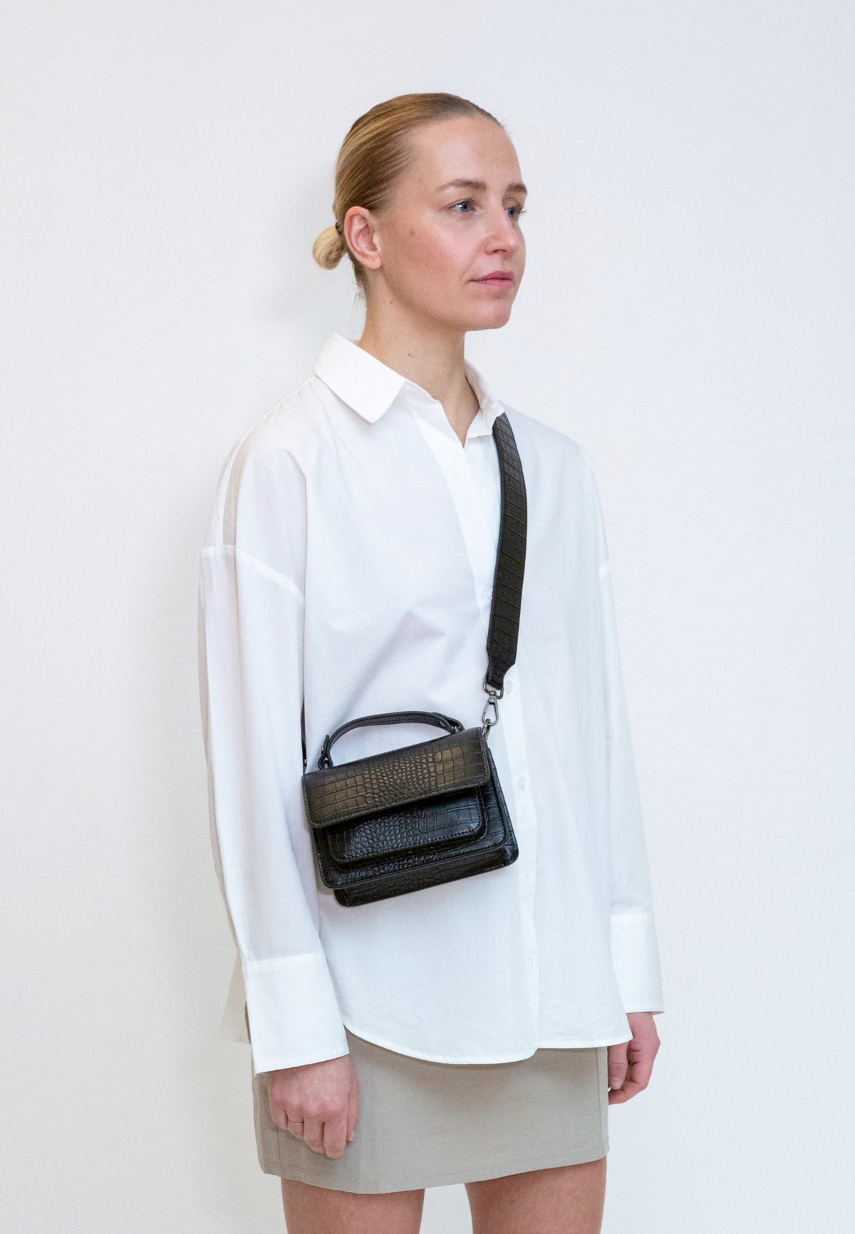 HVISK RENEI TRACE Top-Handle Bag 009 Black