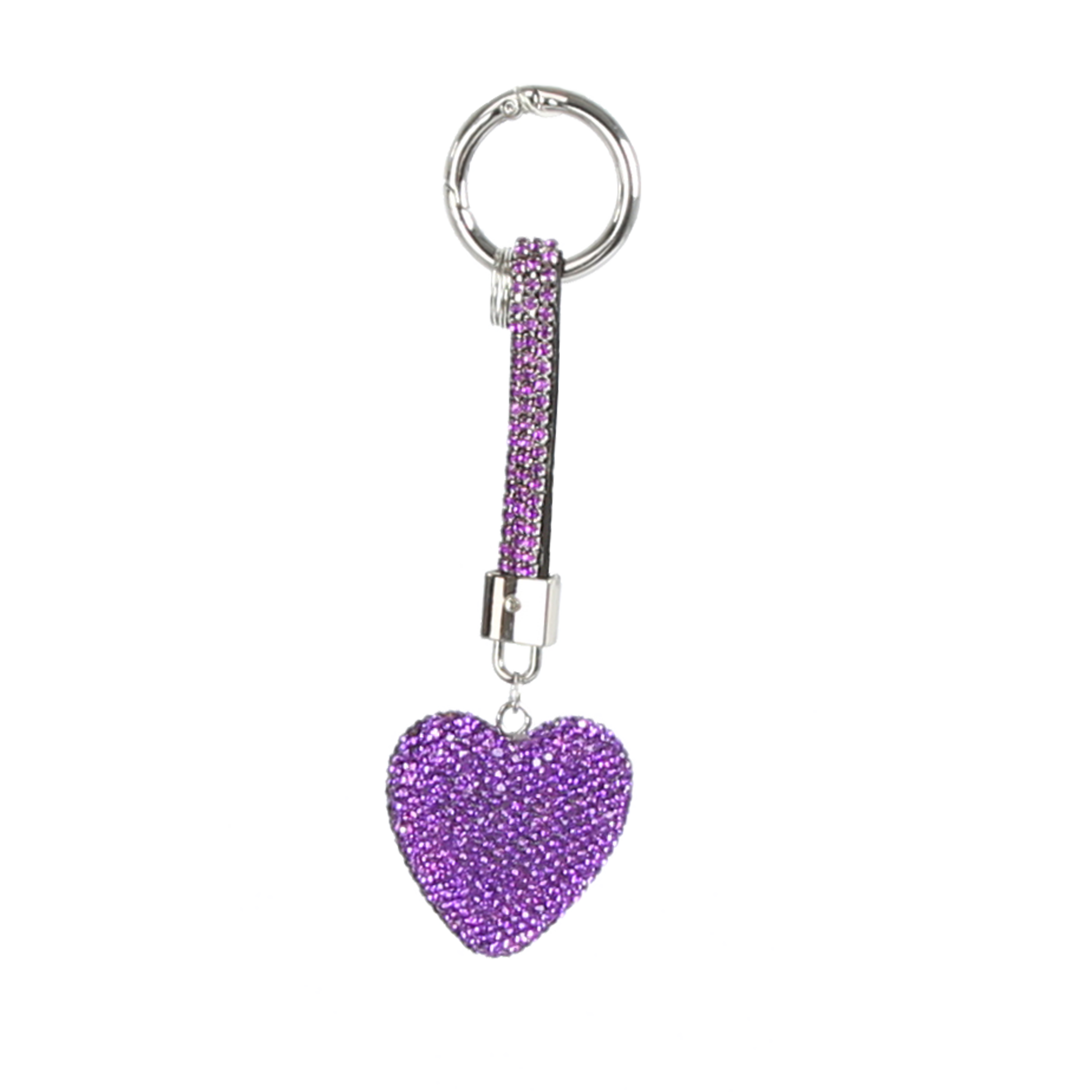 HVISK RHINESTONE HEART CHARM Charm 482 Eclectic Purple
