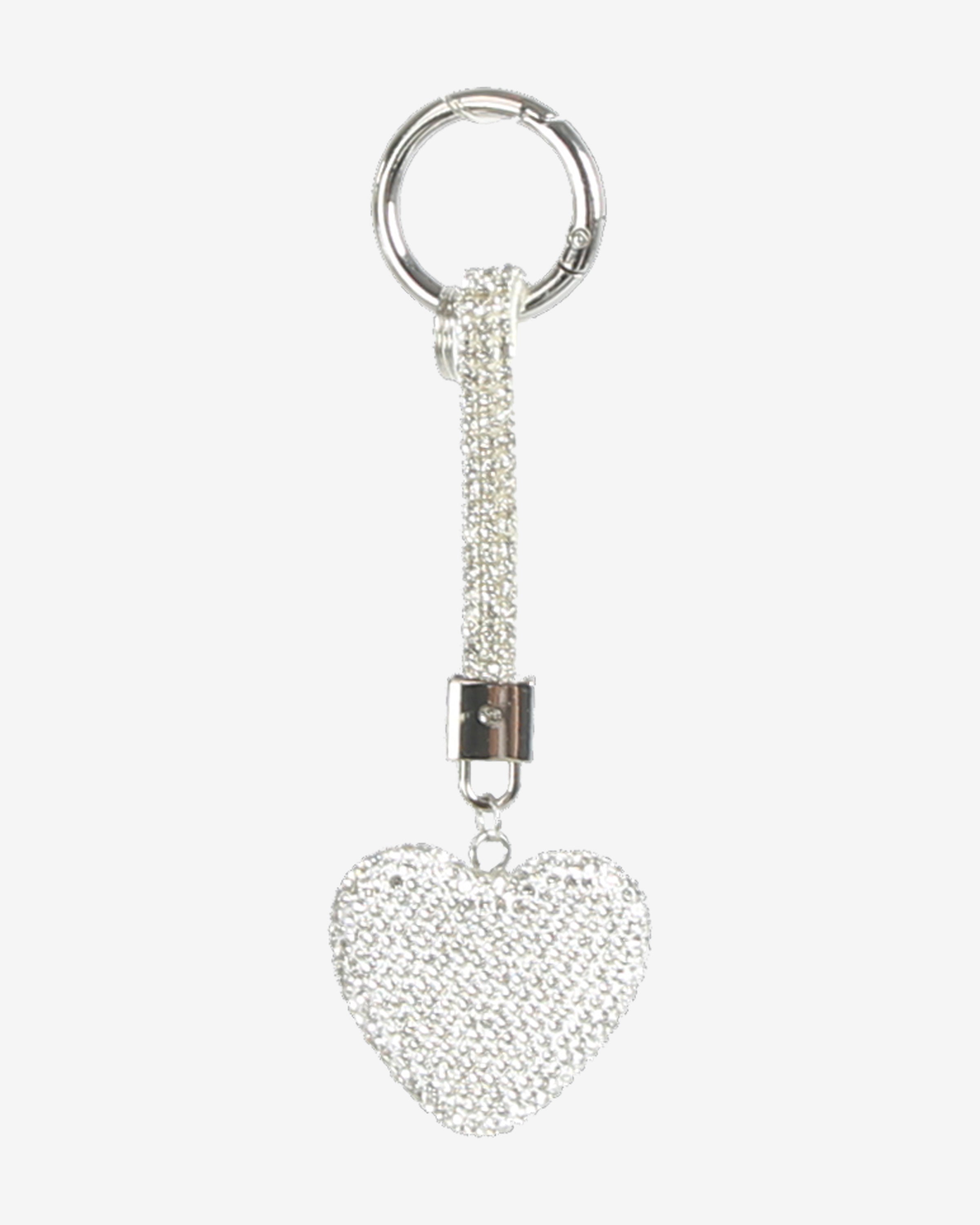 HVISK RHINESTONE HEART CHARM Charm 488 Clear Silver