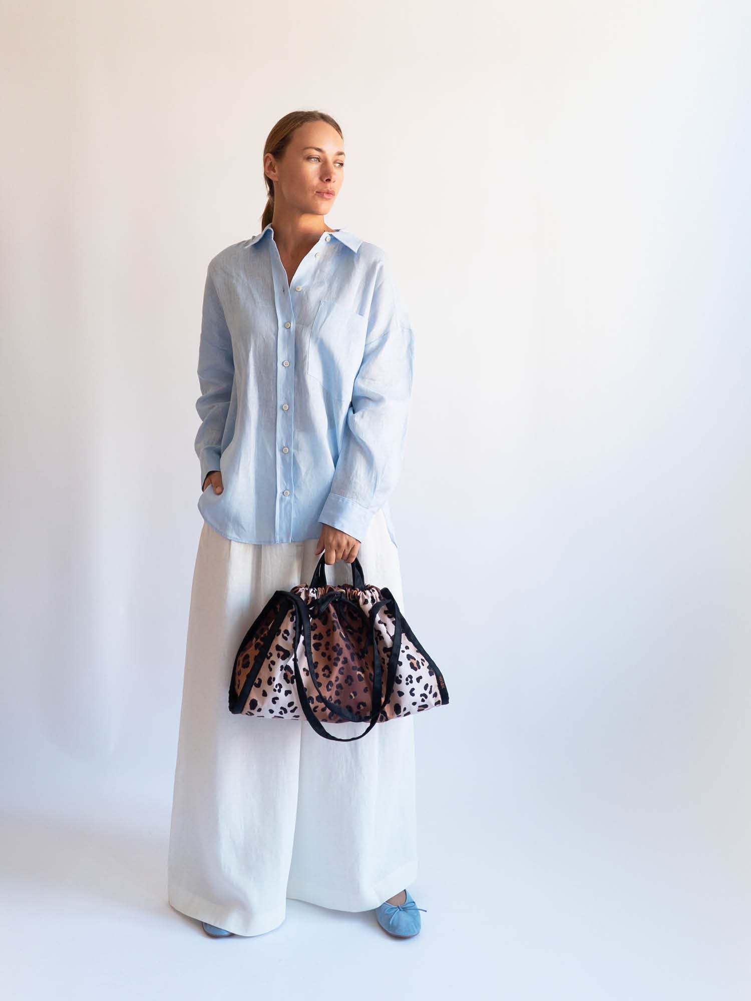 HVISK SAGE MEDIUM TWILL PRINT Tote Bag 463 Leopard