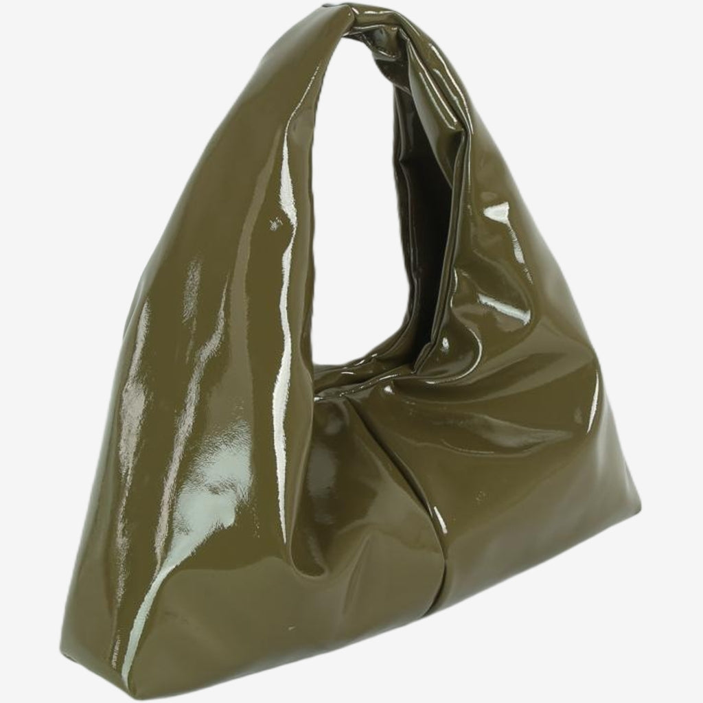HVISK SARAH LACQUER Shoulder Bag 086 Olive