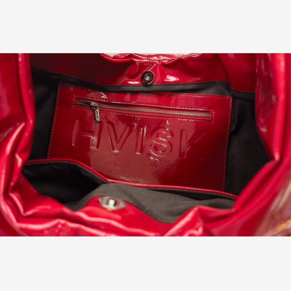 HVISK SARAH LACQUER Shoulder Bag 494 Scarlet