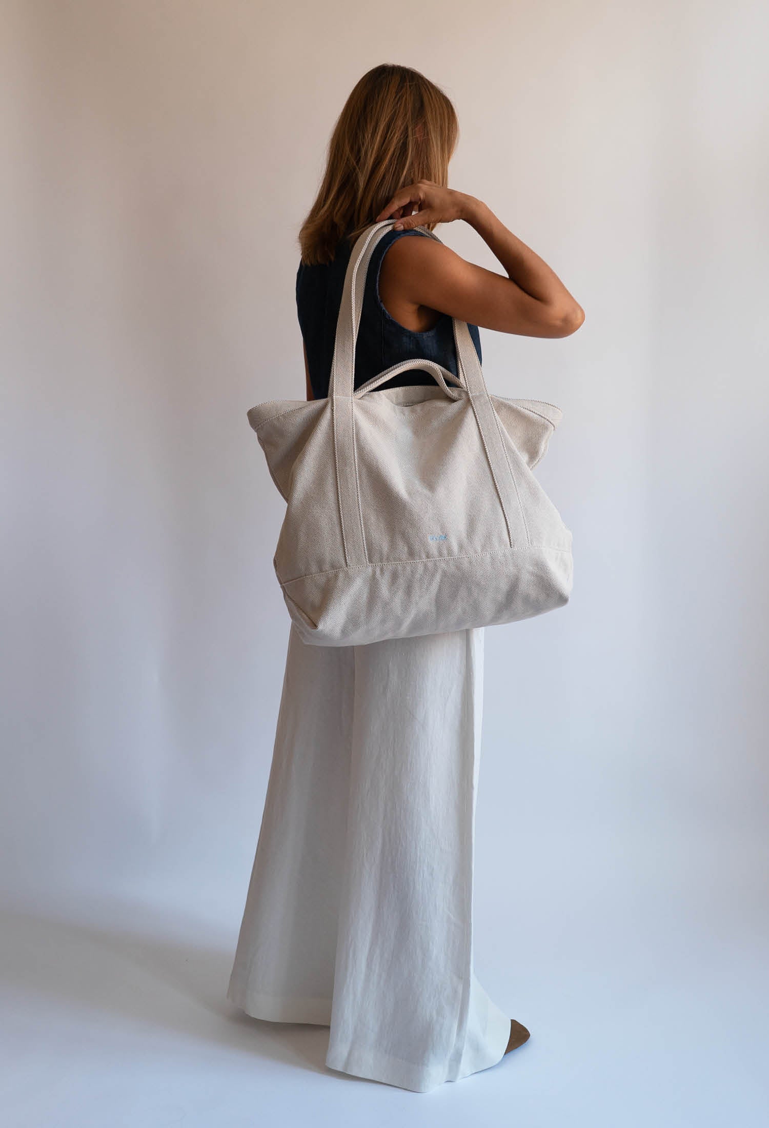 HVISK TOTE CANVAS Shopper 472 White Waves