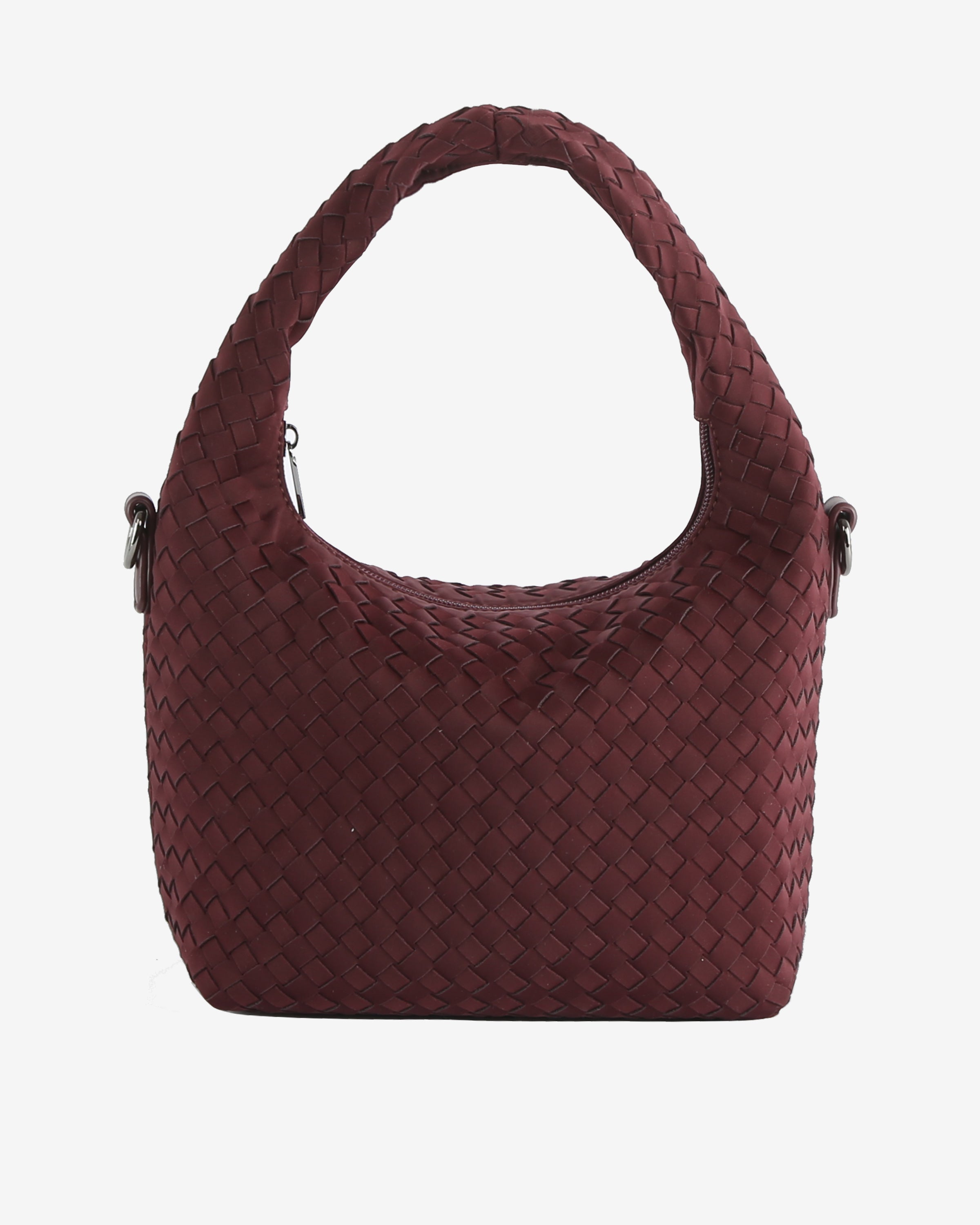 HVISK TWIST BRAIDED NEOPRENE Crossbody 475 Midnight Plum