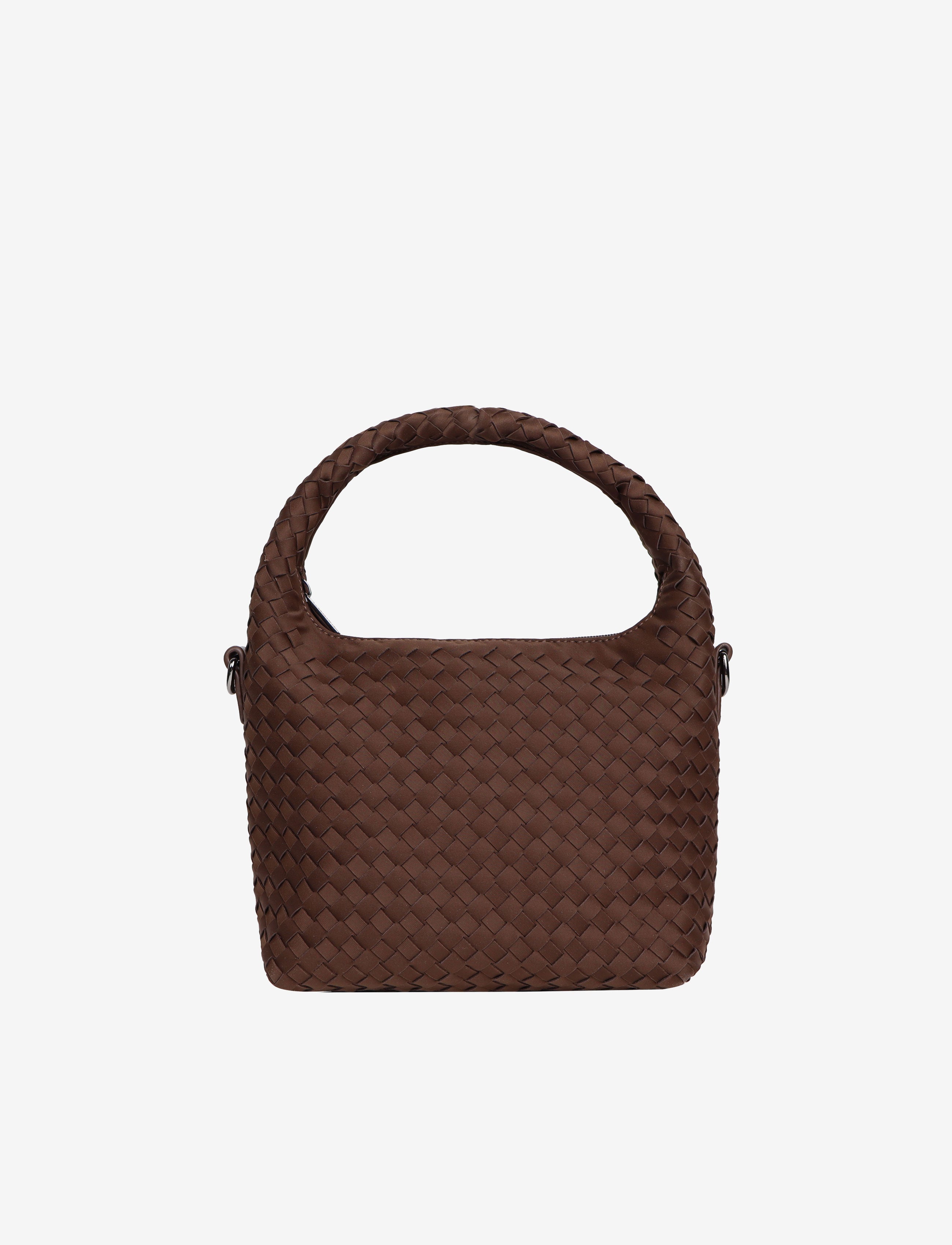 HVISK TWIST BRAIDED NEOPRENE Crossbody 485 Espresso