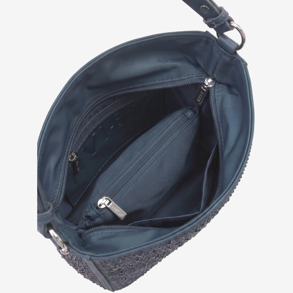HVISK AMBLE RHINESTONE Shoulder Bag 003 Midnight Blue