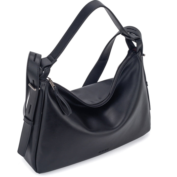 HVISK ANDREA SOFT STRUCTURE Shoulder Bag 009 Black