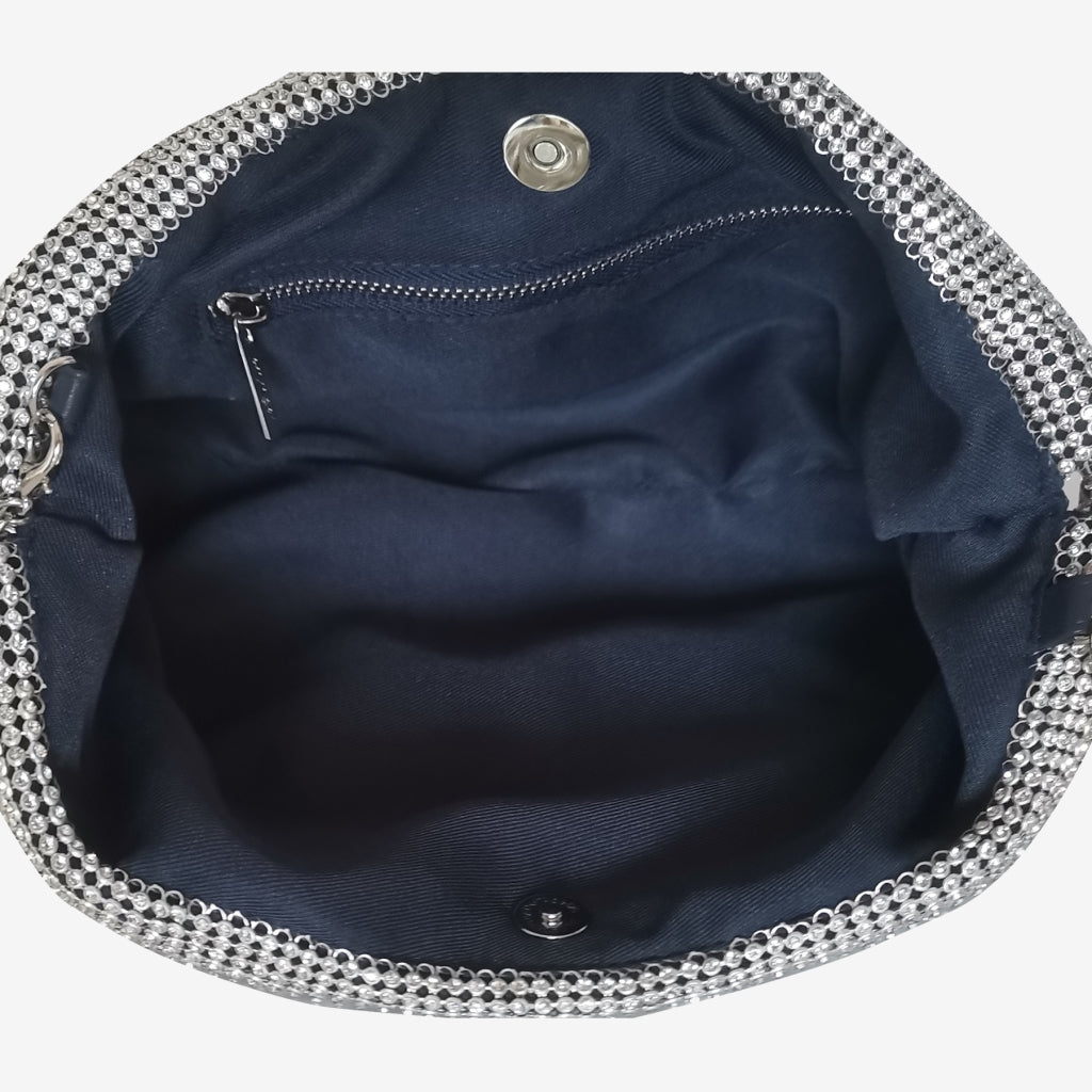 HVISK ARCAINIA RHINESTONE Shoulder Bag 334 Silver