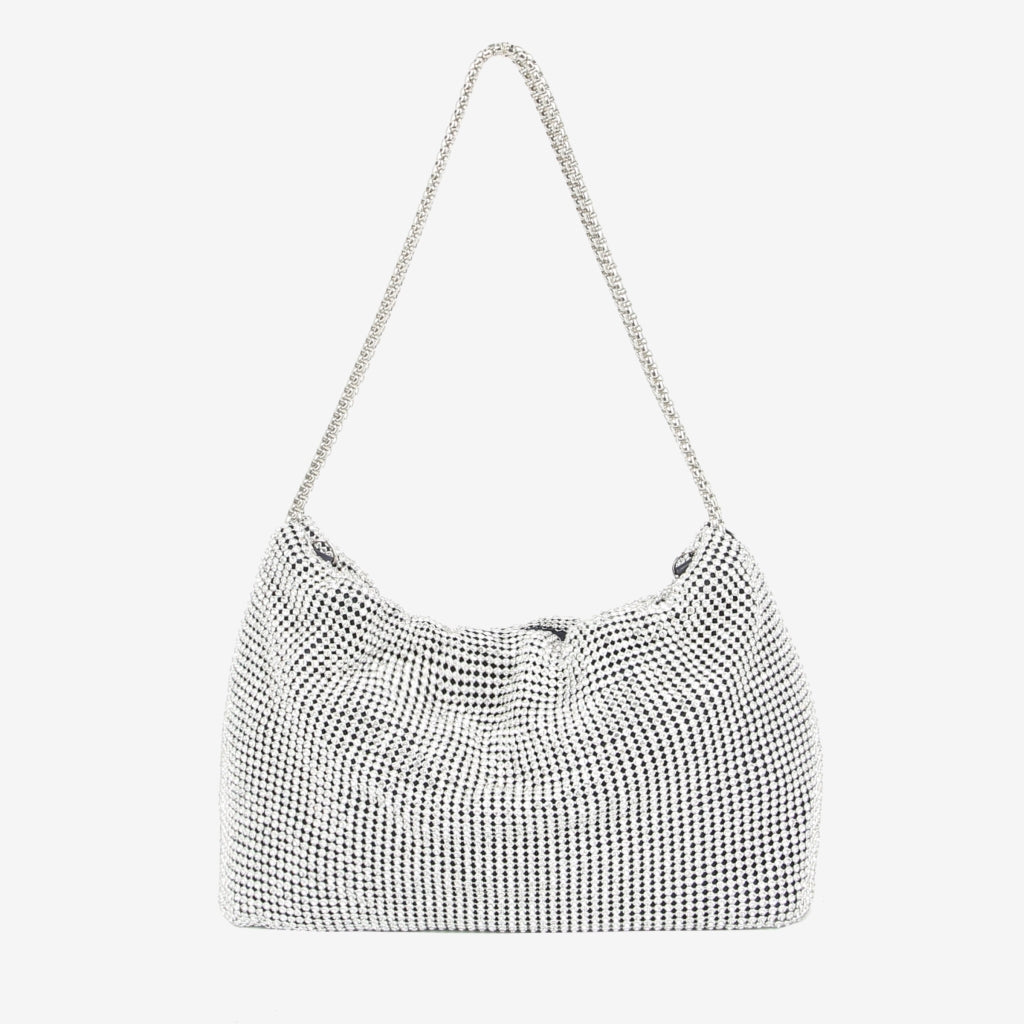 HVISK ARCAINIA RHINESTONE Shoulder Bag 334 Silver