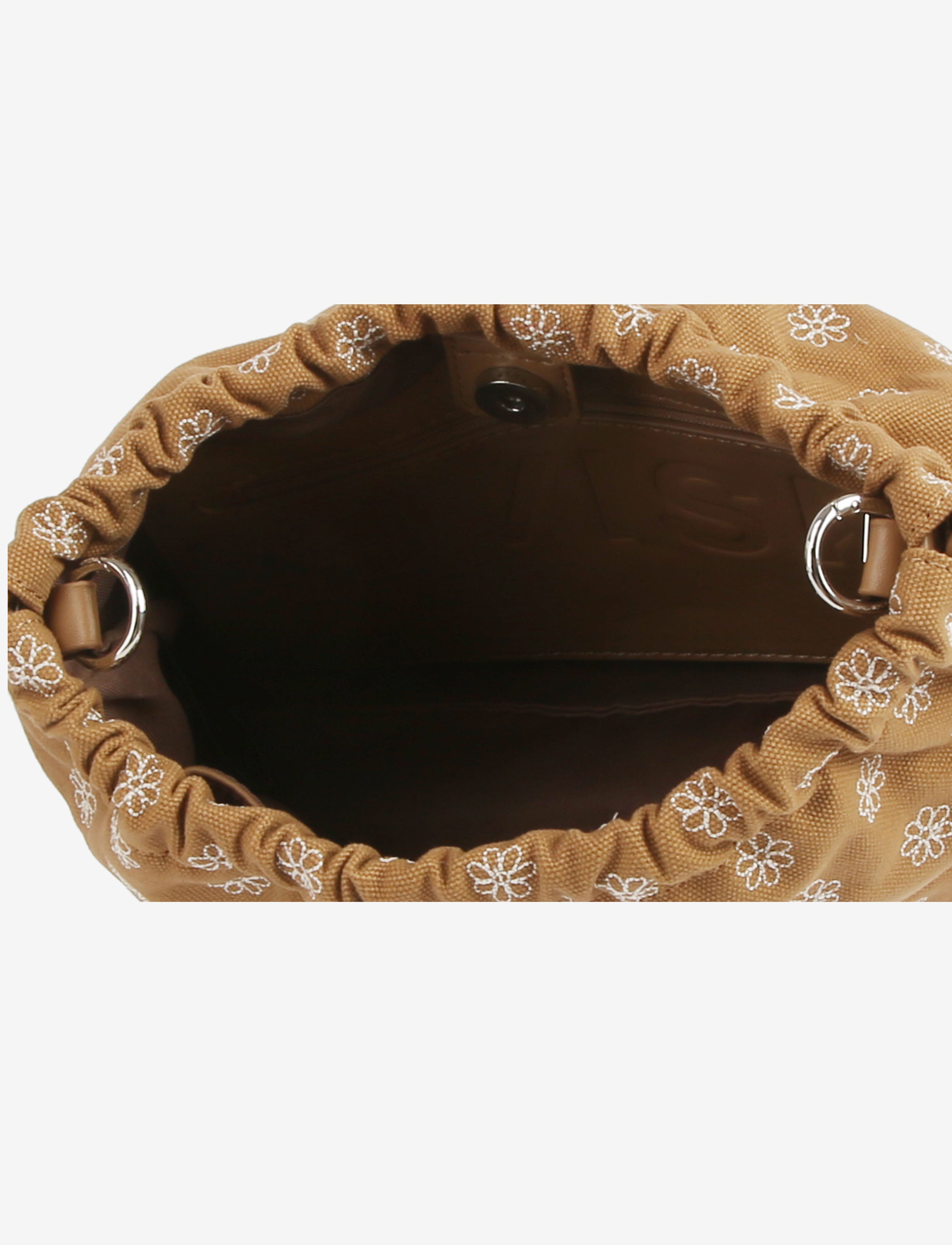 HVISK ARCANE CANVAS EMBRIODERY Handle Bag 505 Ash Brown